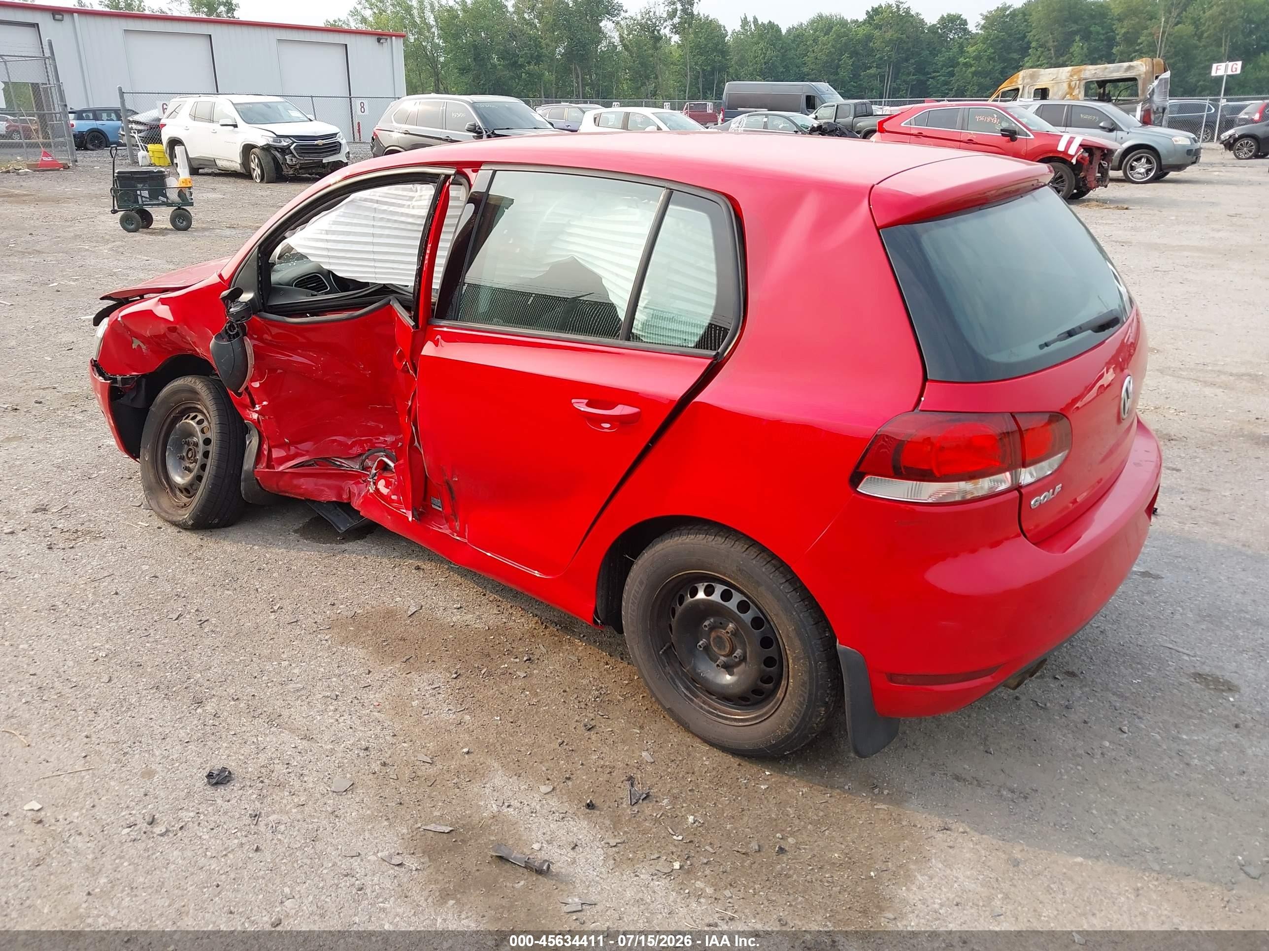 2014 Volkswagen Golf 2.5l (a6) (no Longer Orderable) Красный vin: WVWDB7AJ6EW010144