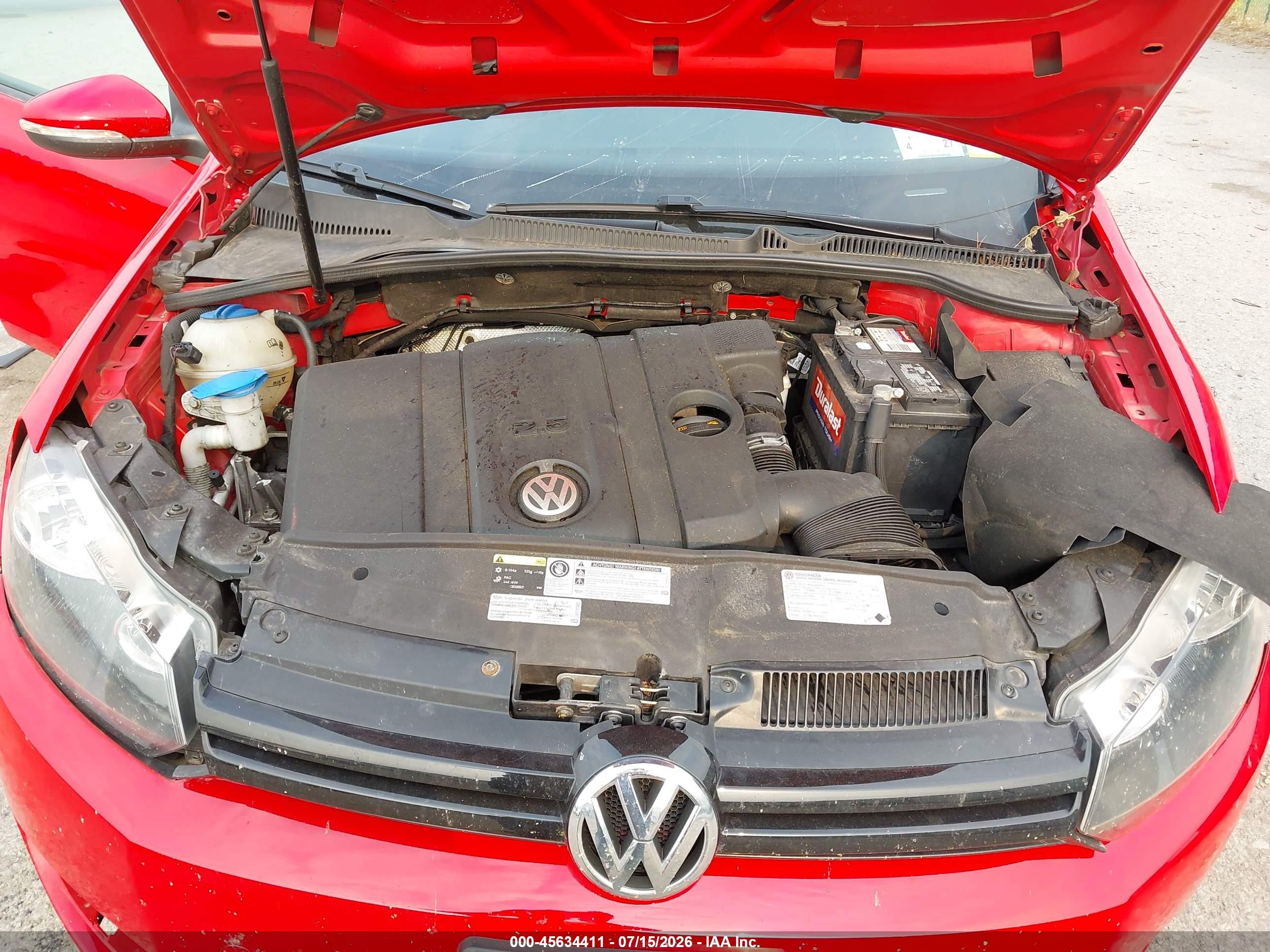 2014 Volkswagen Golf 2.5l (a6) (no Longer Orderable) Красный vin: WVWDB7AJ6EW010144
