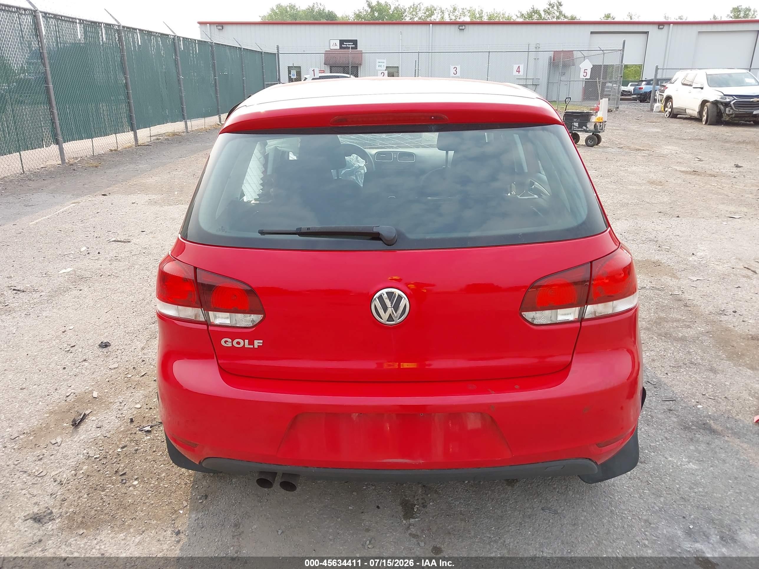 2014 Volkswagen Golf 2.5l (a6) (no Longer Orderable) Красный vin: WVWDB7AJ6EW010144