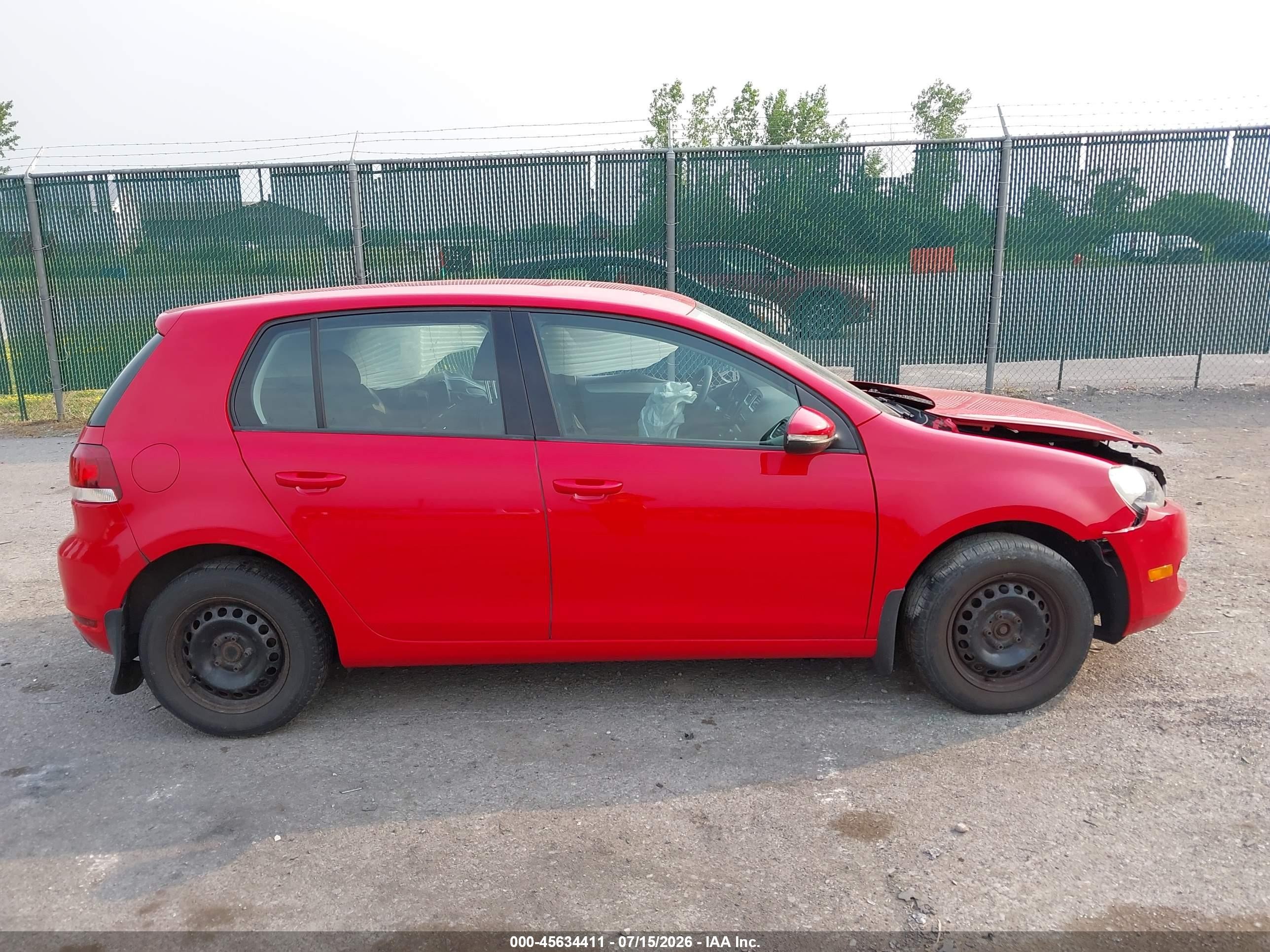 2014 Volkswagen Golf 2.5l (a6) (no Longer Orderable) Красный vin: WVWDB7AJ6EW010144