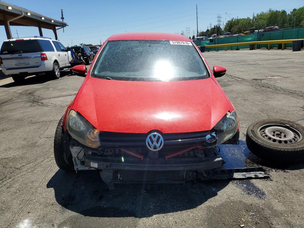 2010 Volkswagen Golf Red vin: WVWDB7AJ7AW090256