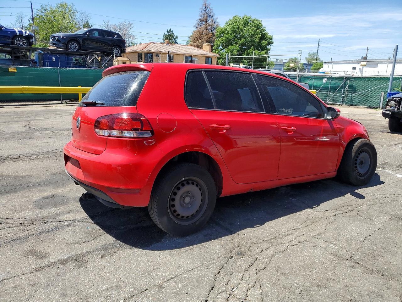 2010 Volkswagen Golf Red vin: WVWDB7AJ7AW090256
