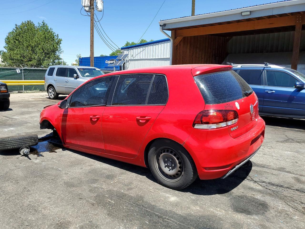 2010 Volkswagen Golf Red vin: WVWDB7AJ7AW090256