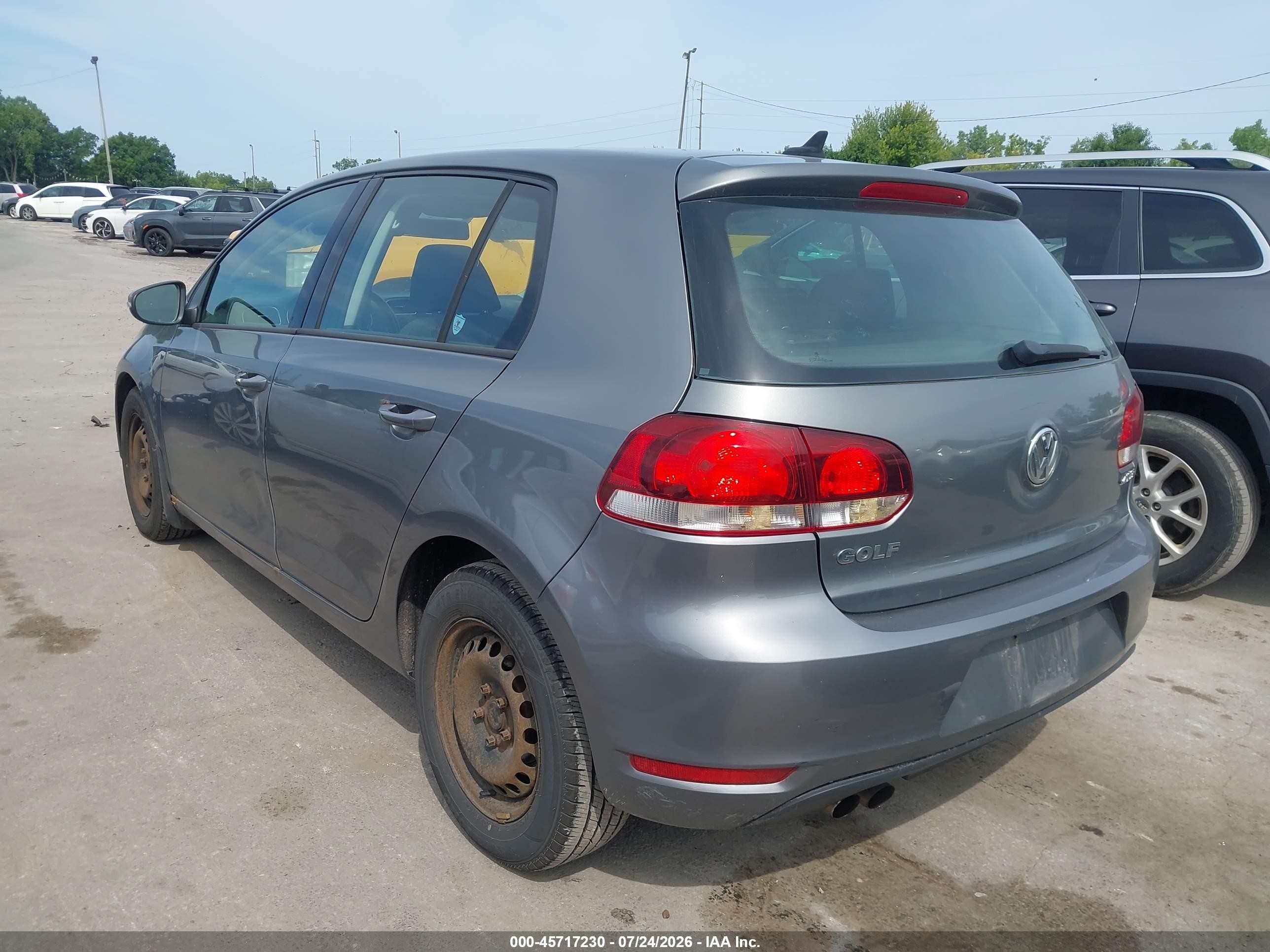 2012 Volkswagen Golf 2.5l 4-door Gray vin: WVWDB7AJ7CW249845