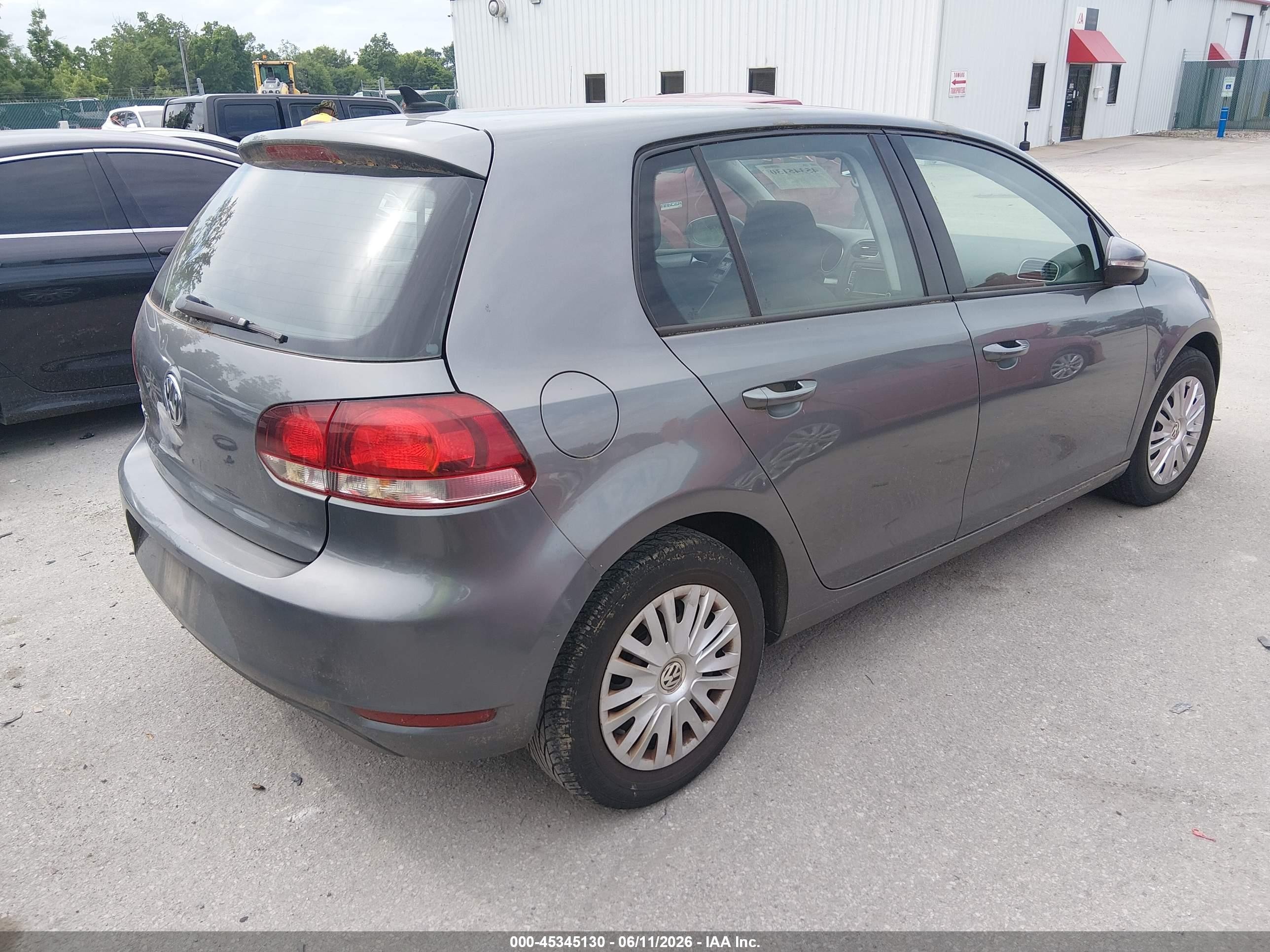 2012 Volkswagen Golf 2.5l 4-door Gray vin: WVWDB7AJ7CW288306