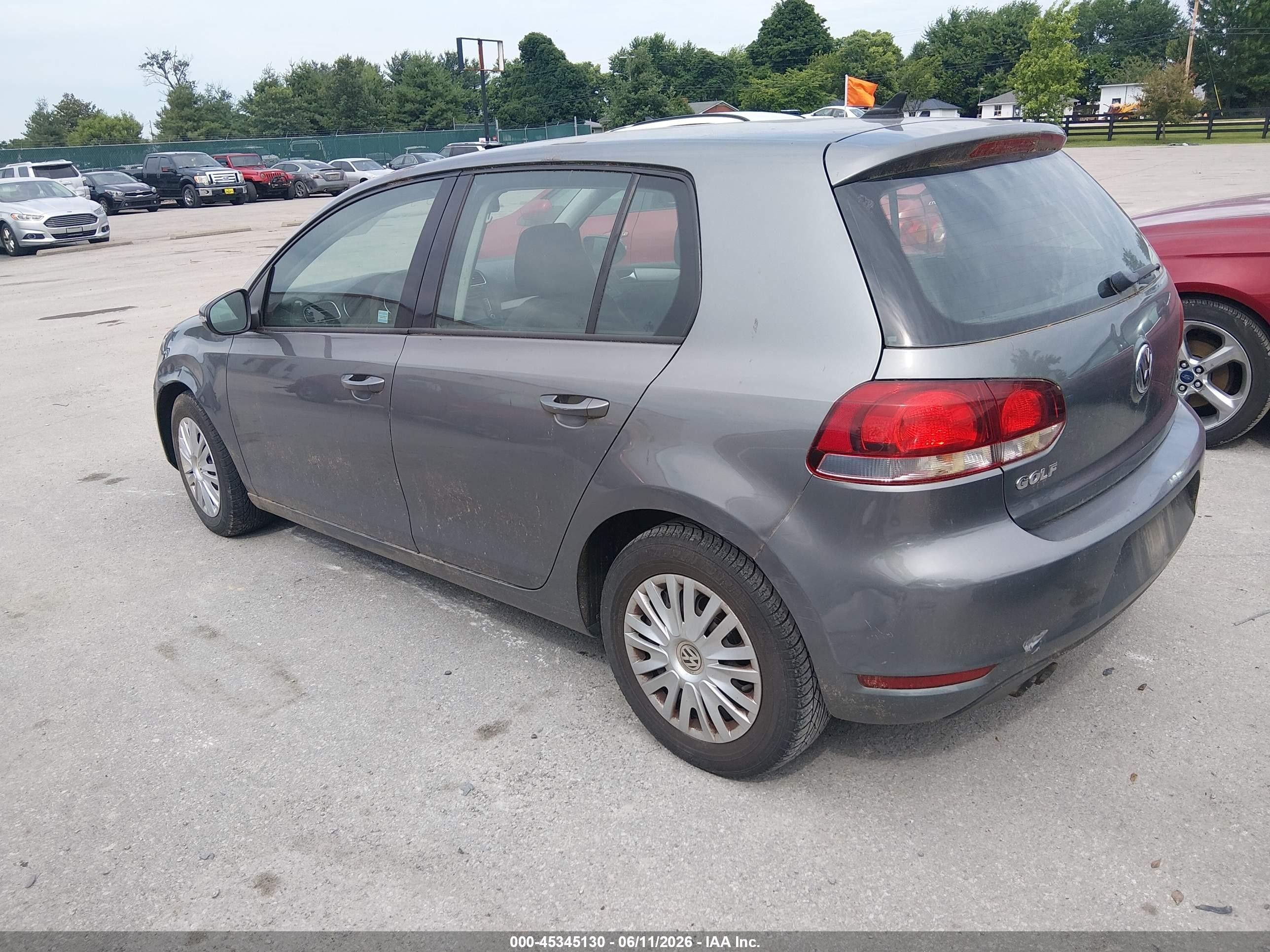 2012 Volkswagen Golf 2.5l 4-door Gray vin: WVWDB7AJ7CW288306