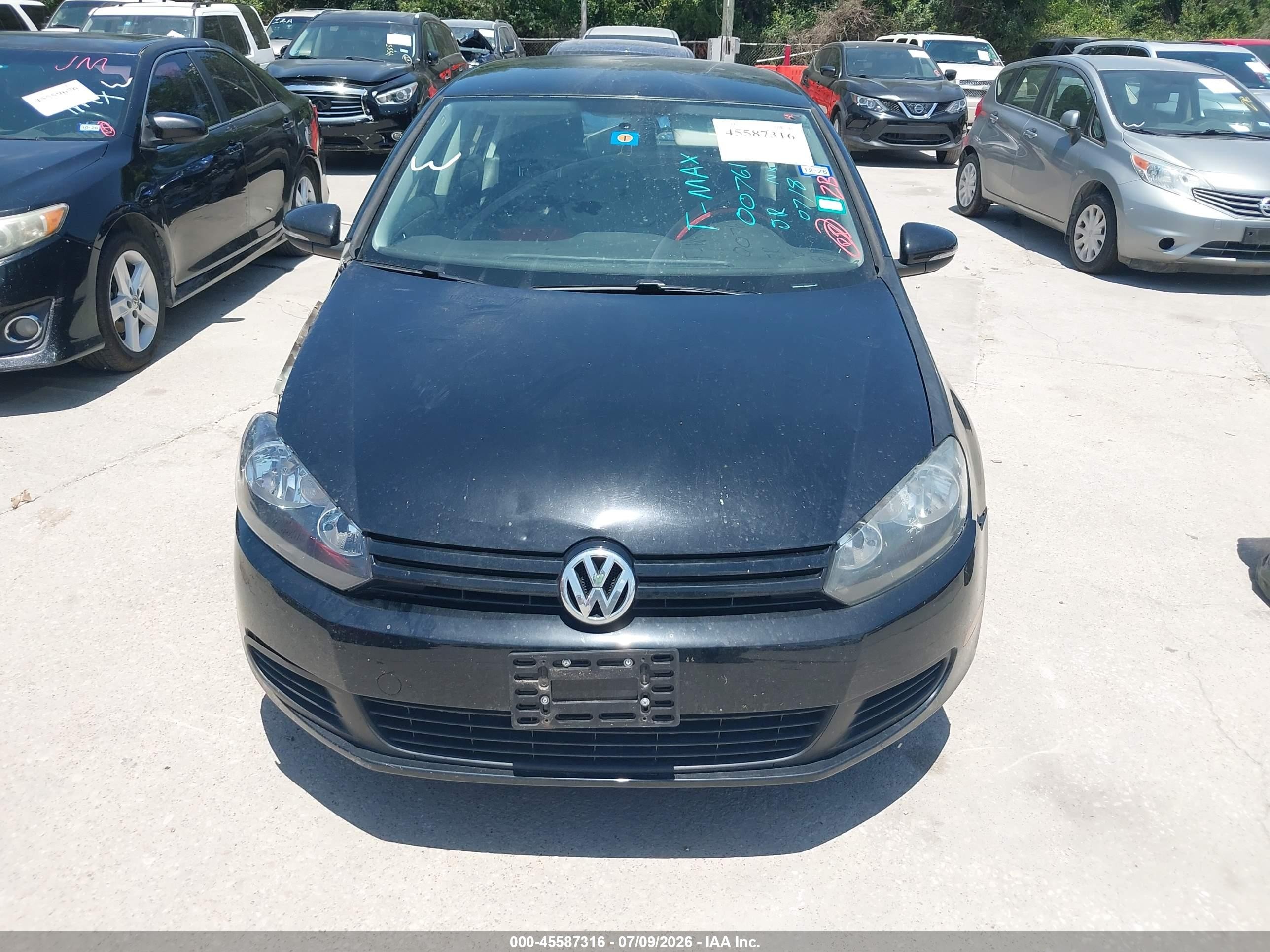 2014 Volkswagen Golf 2.5l (a6) (no Longer Orderable) Black vin: WVWDB7AJ7EW007611