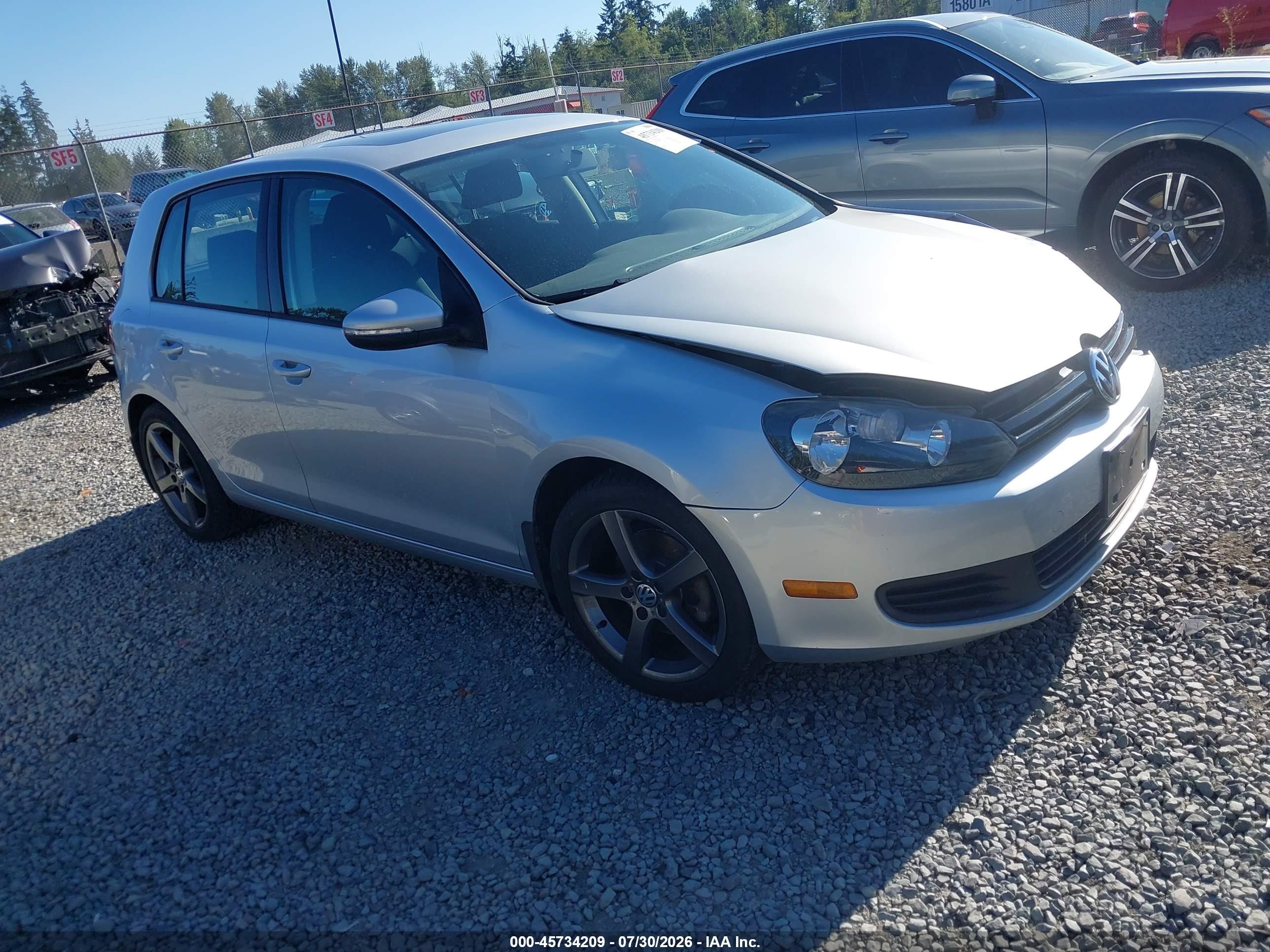 2011 Volkswagen Golf 2.5l 4-door Silver vin: WVWDB7AJ8BW100407