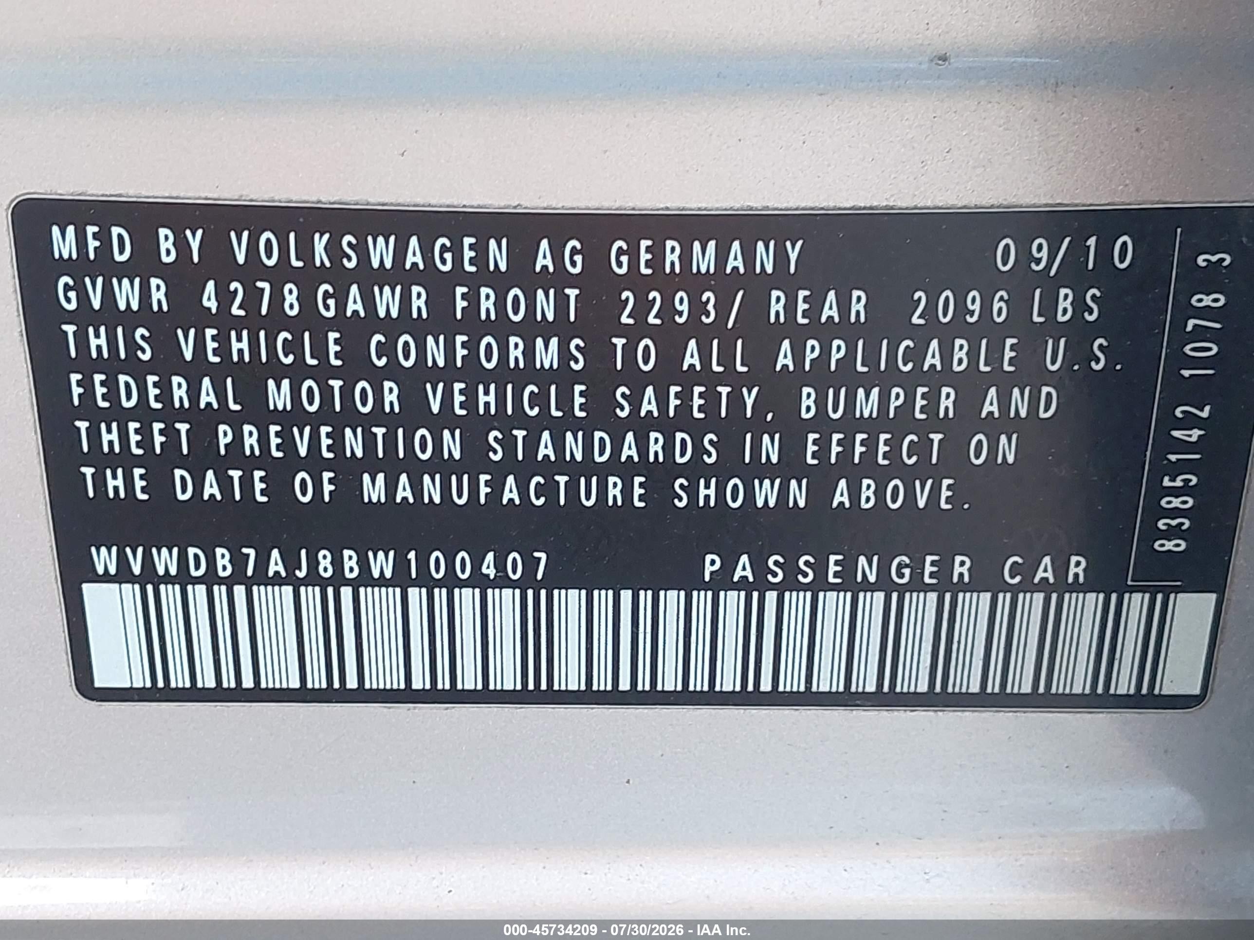 2011 Volkswagen Golf 2.5l 4-door Silver vin: WVWDB7AJ8BW100407