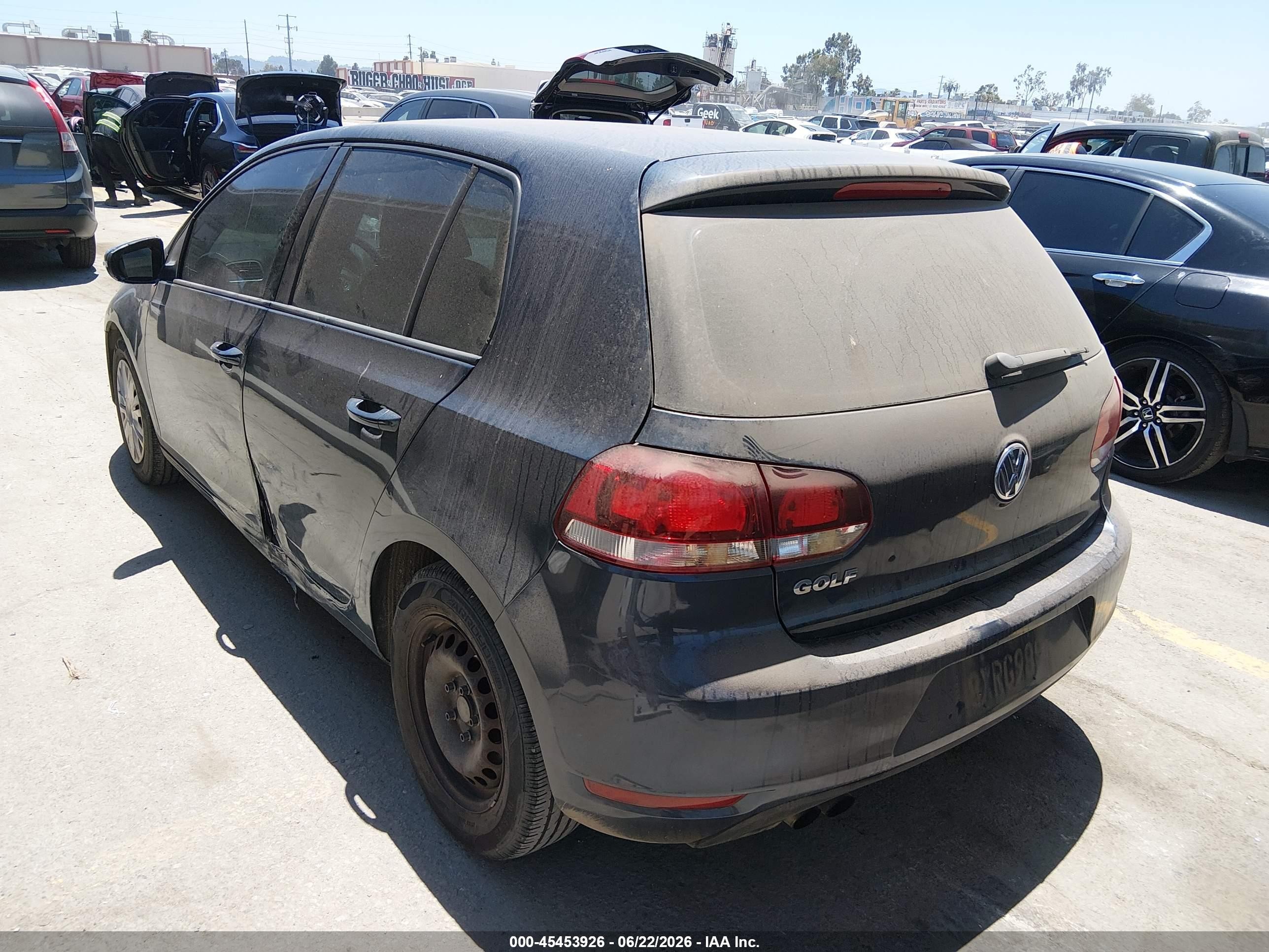 2012 Volkswagen Golf 2.5l 4-door Dark Blue vin: WVWDB7AJ8CW229975