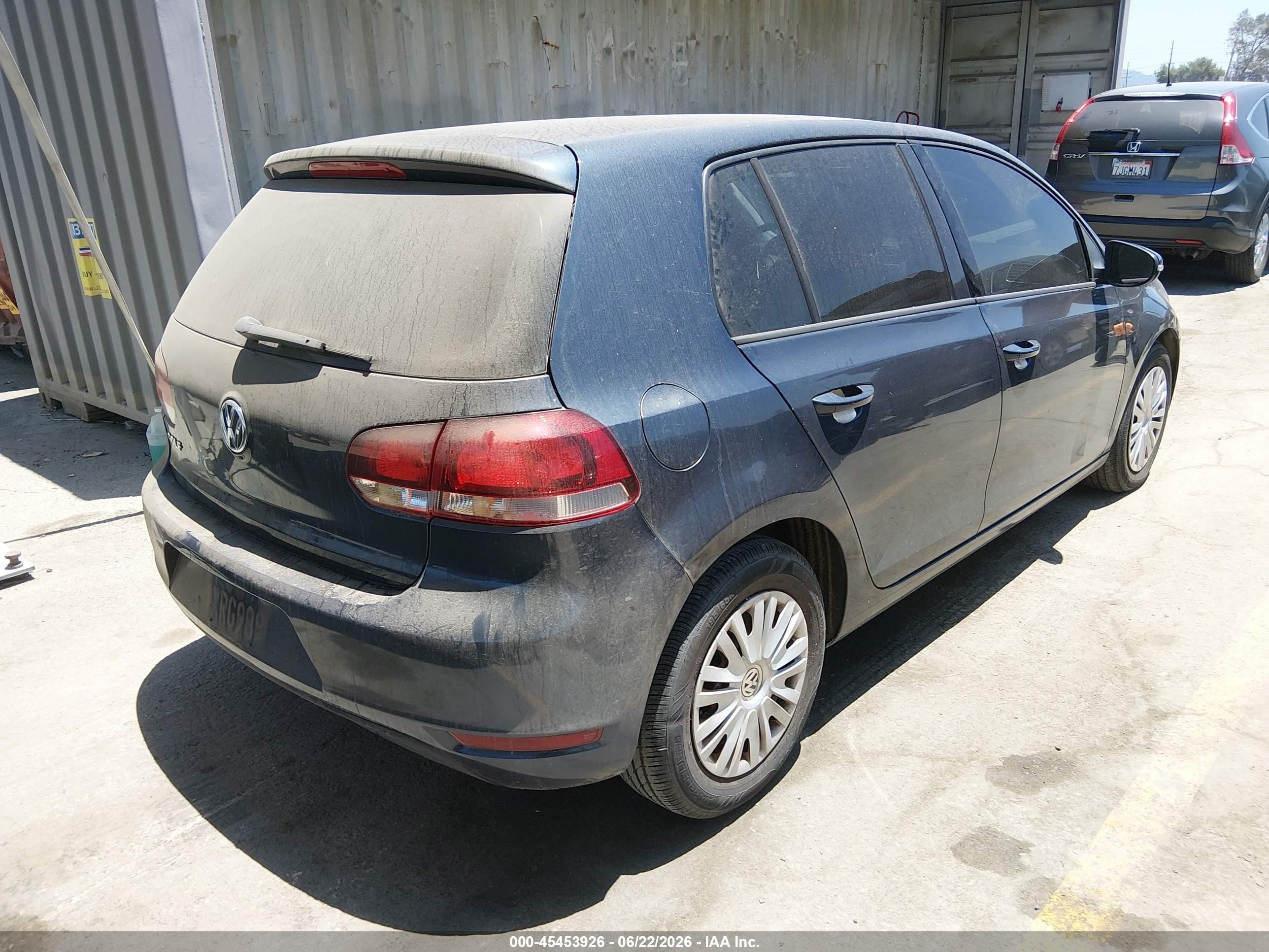 2012 Volkswagen Golf 2.5l 4-door Dark Blue vin: WVWDB7AJ8CW229975