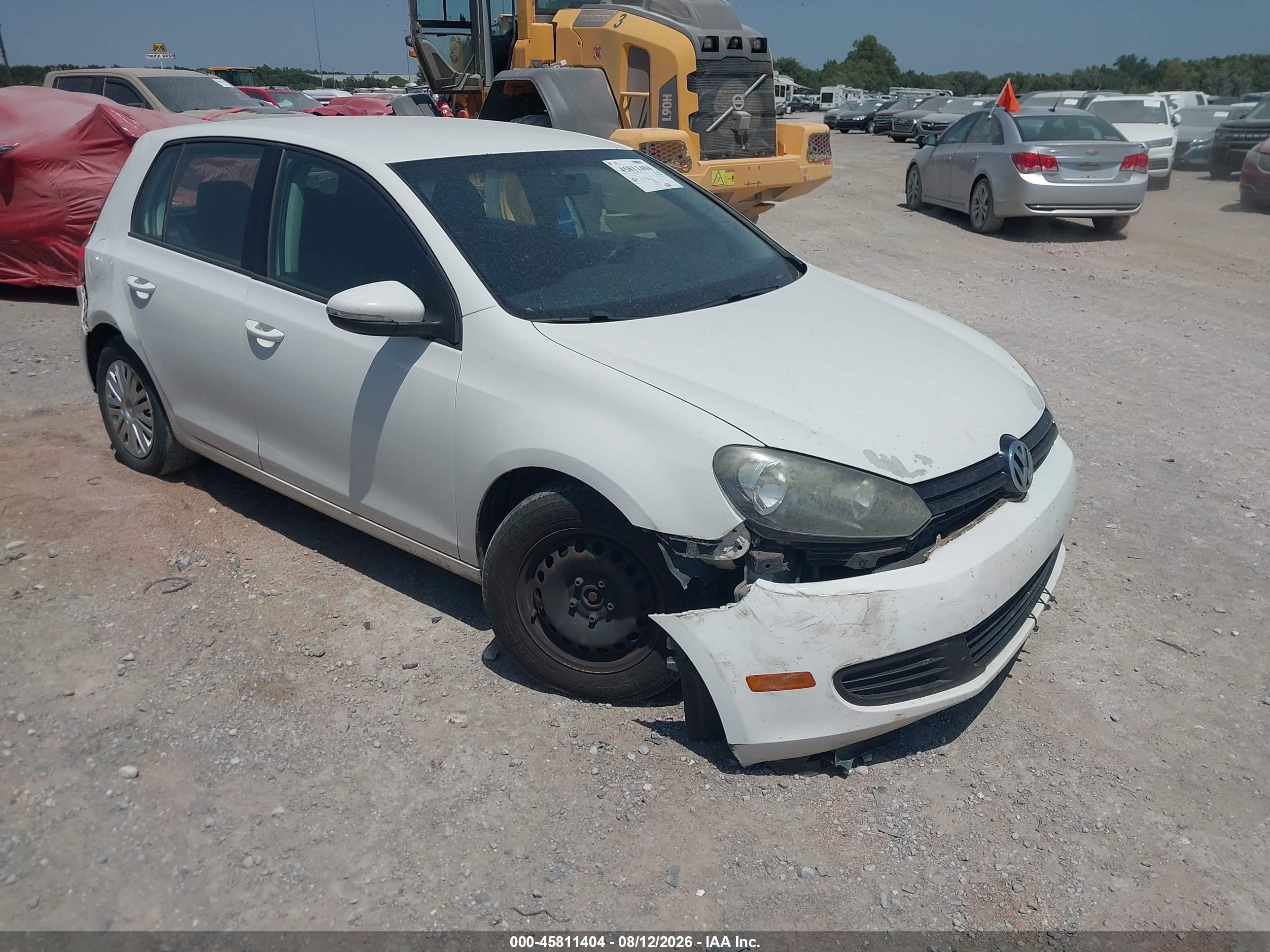 2012 Volkswagen Golf 2.5l 4-door White vin: WVWDB7AJ8CW259378