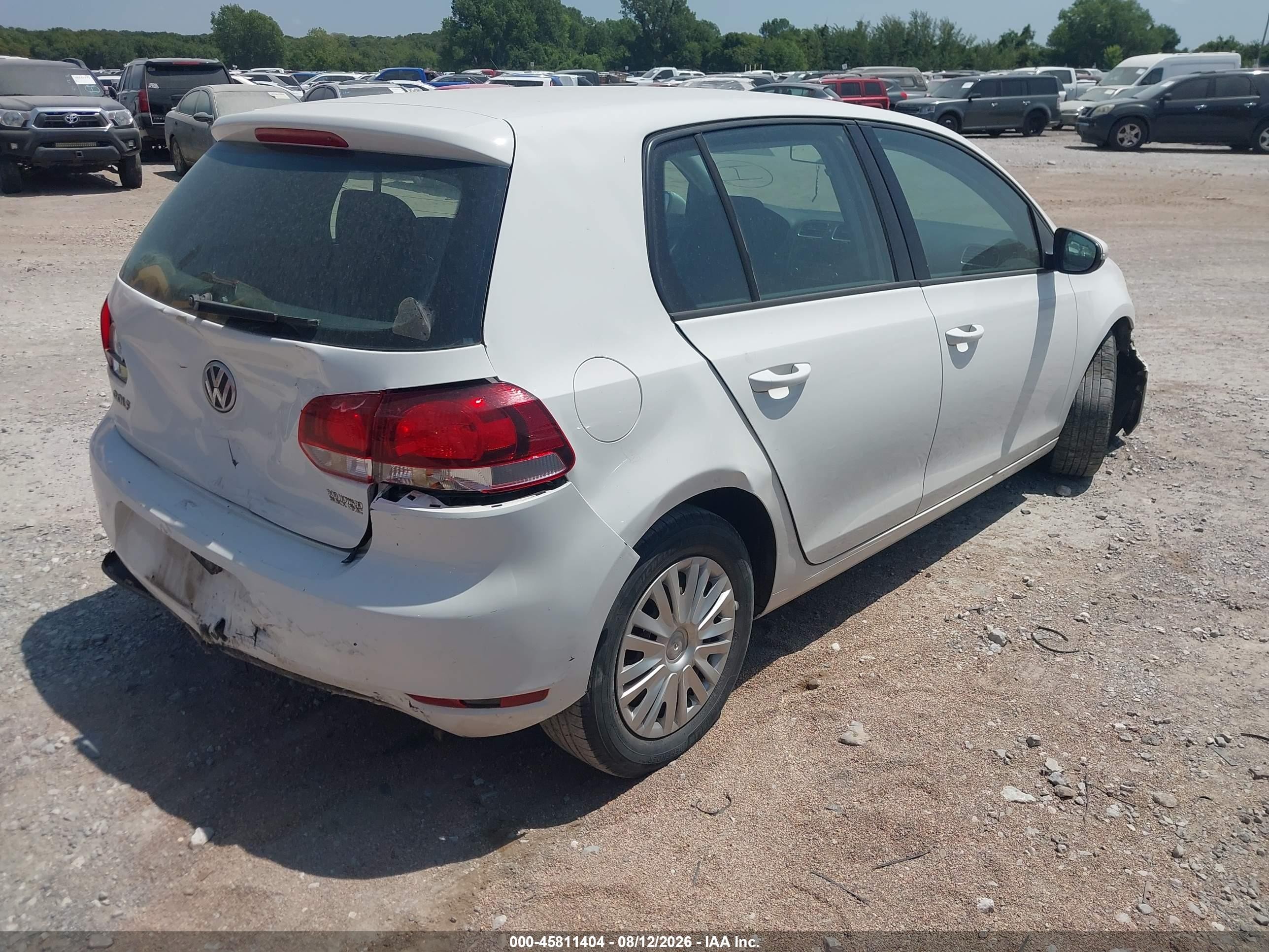 2012 Volkswagen Golf 2.5l 4-door White vin: WVWDB7AJ8CW259378
