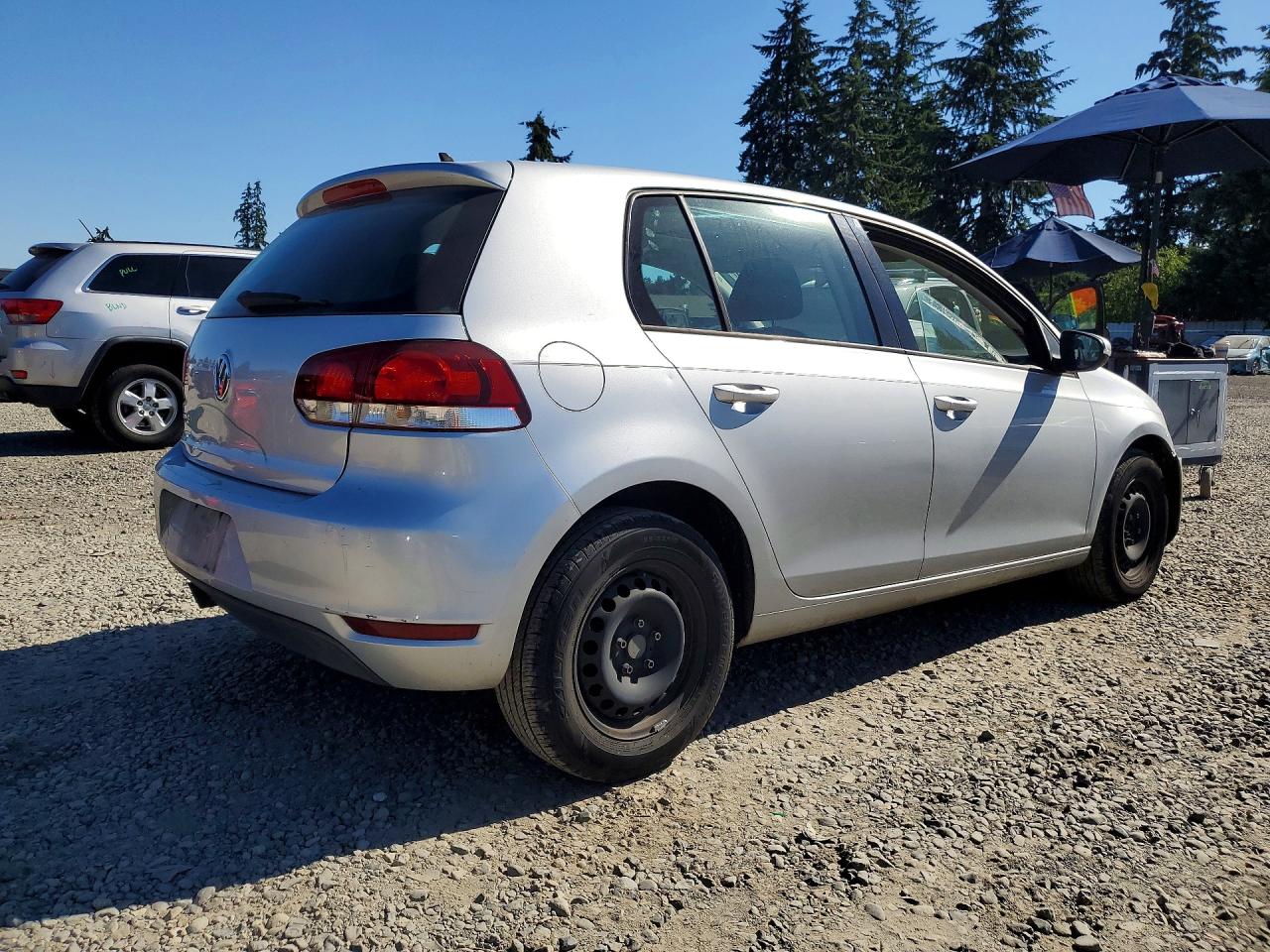 2012 Volkswagen Golf Silver vin: WVWDB7AJ8CW269358