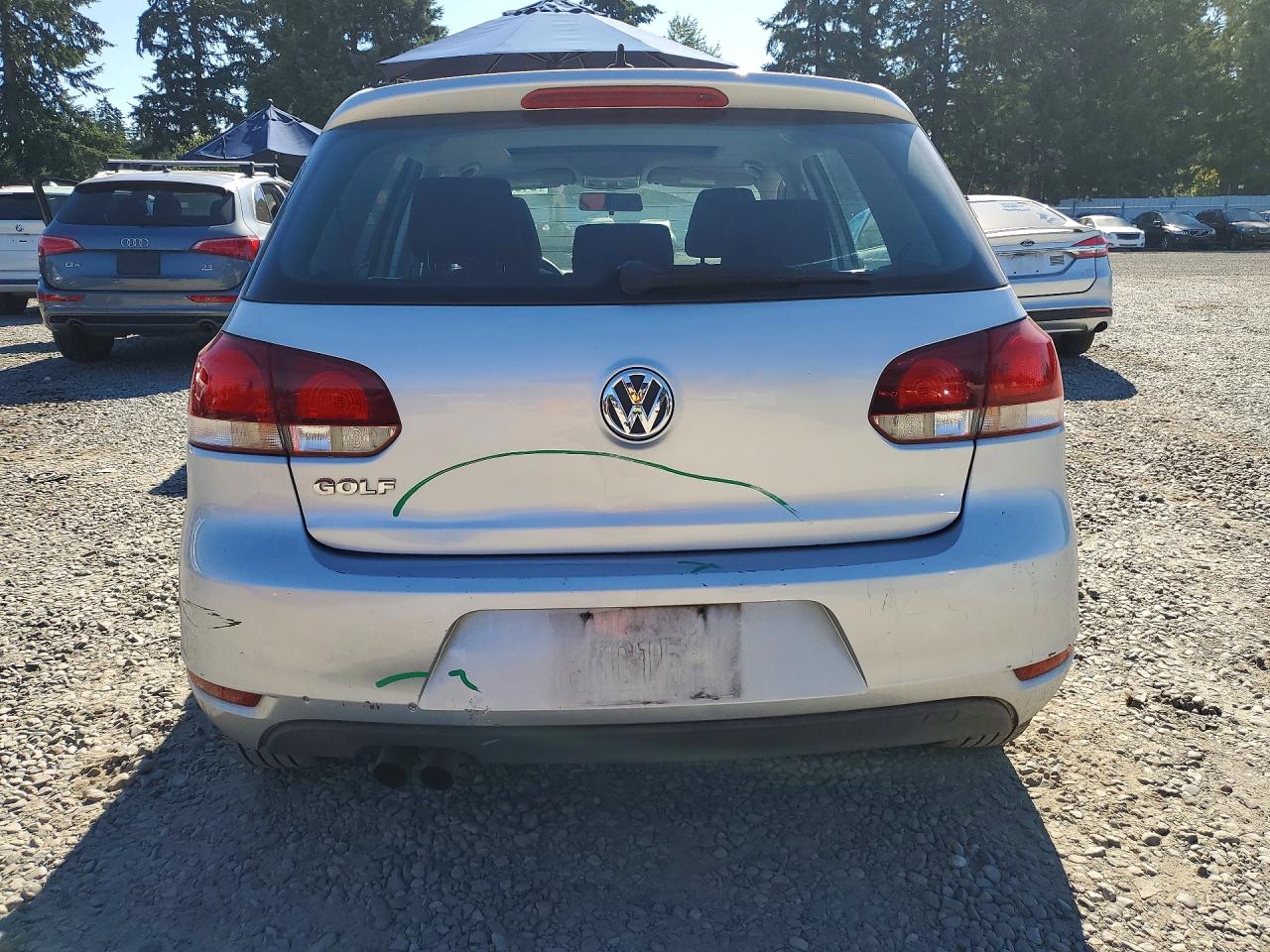 2012 Volkswagen Golf Silver vin: WVWDB7AJ8CW269358