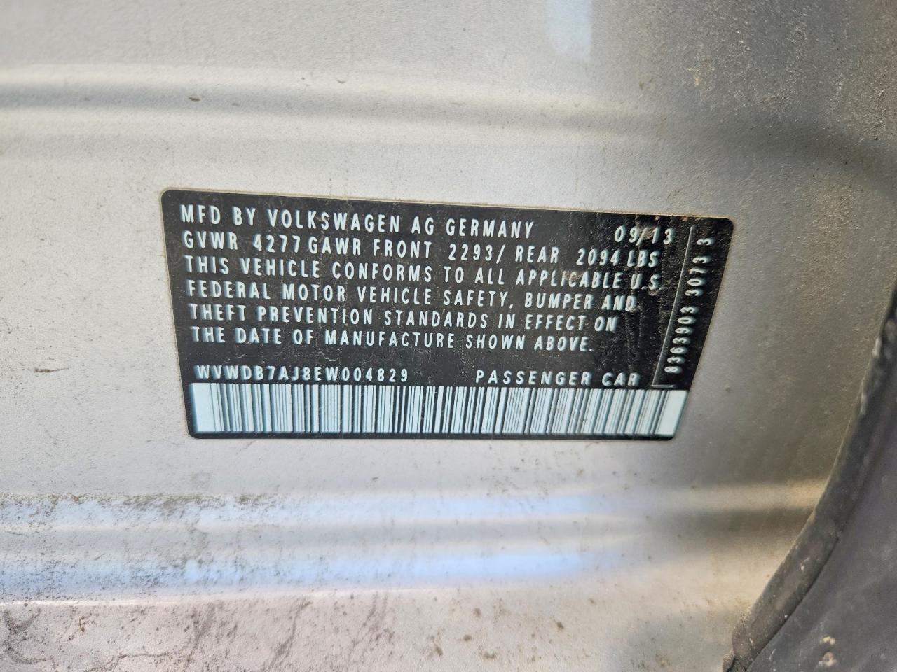 2014 Volkswagen Golf Серебряный vin: WVWDB7AJ8EW004829