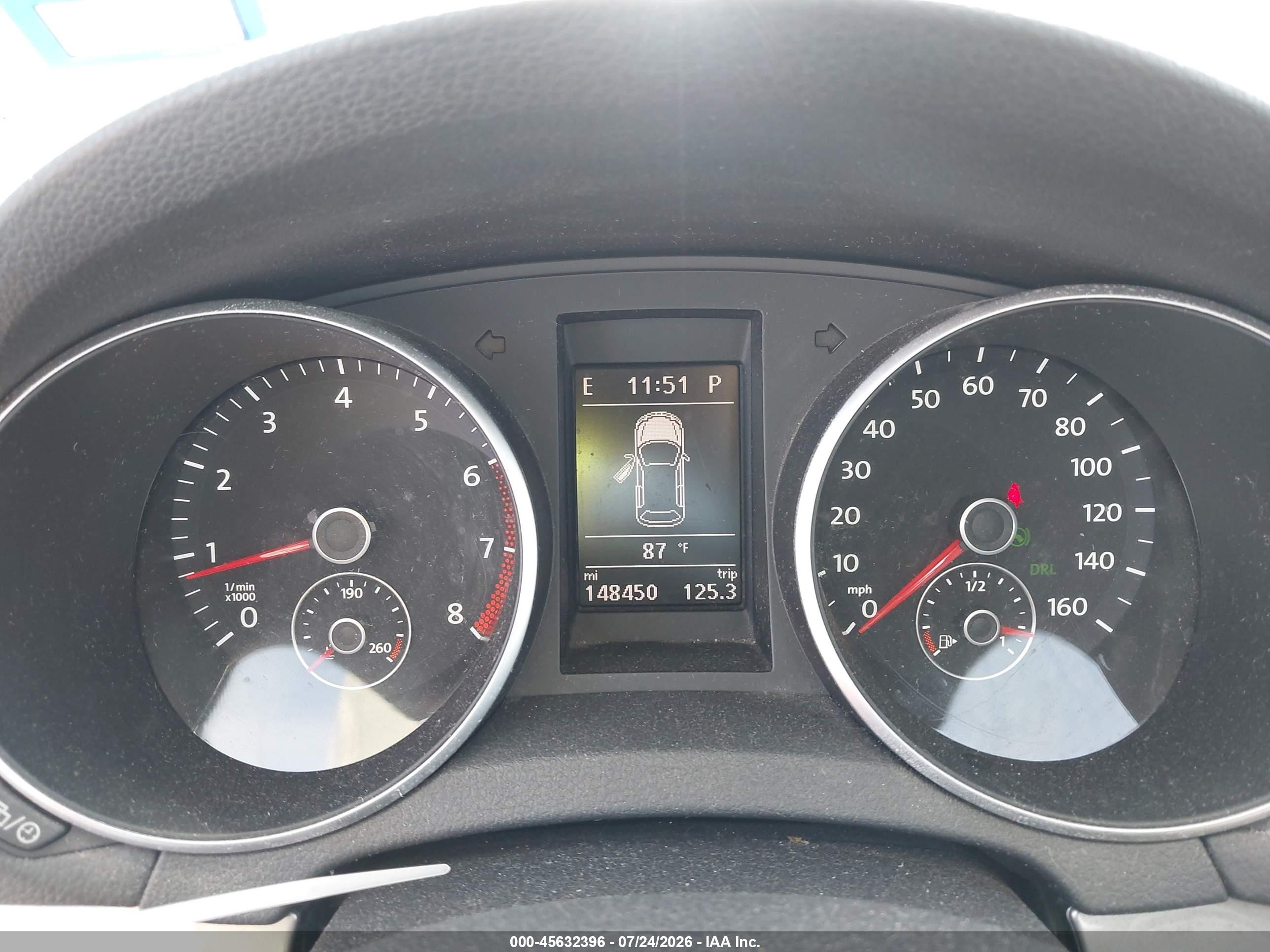 2014 Volkswagen Golf 2.5l (a6) (no Longer Orderable) Dark Blue vin: WVWDB7AJ8EW006192