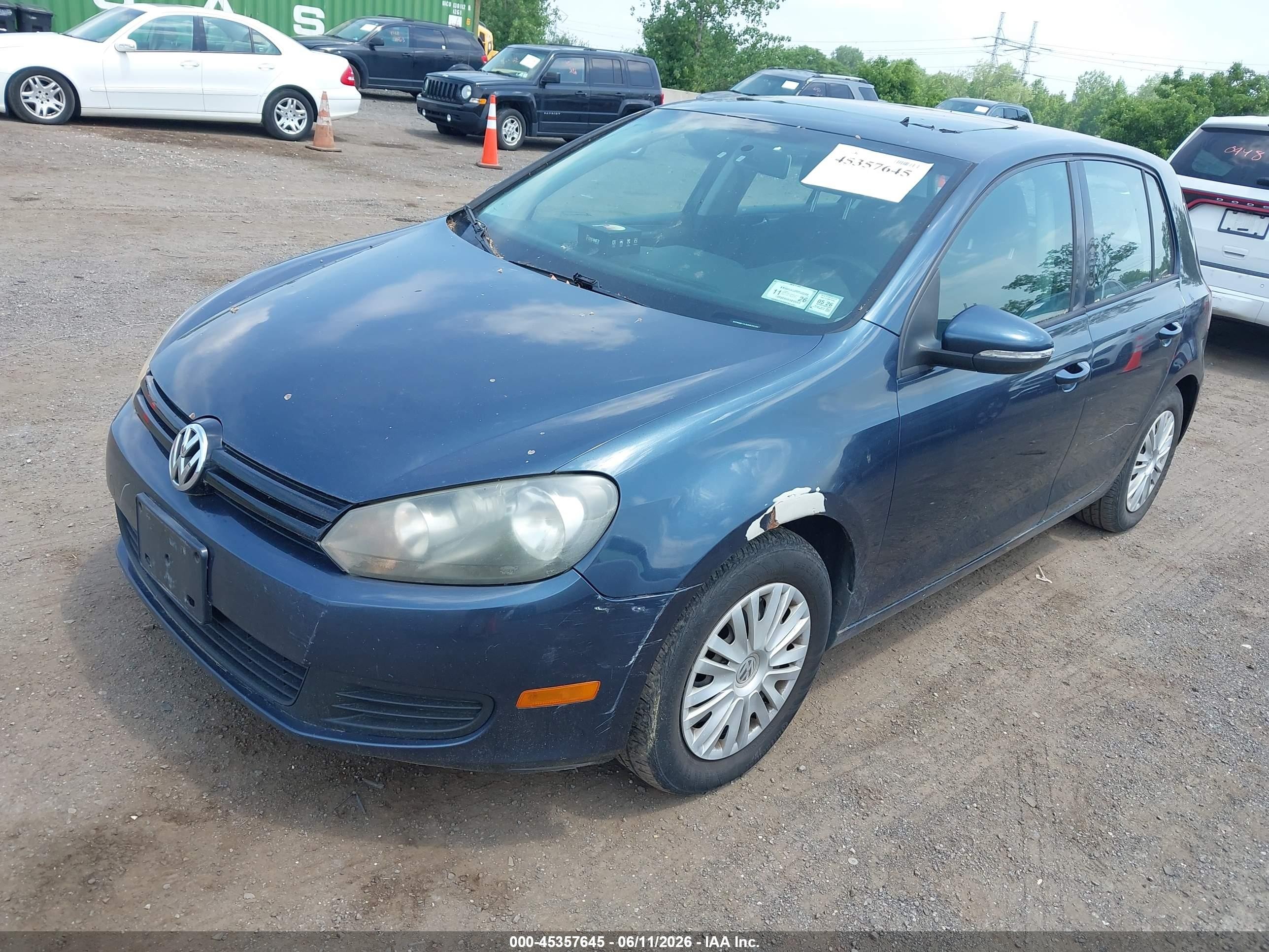 2010 Volkswagen Golf 4-door Blue vin: WVWDB7AJ9AW363861