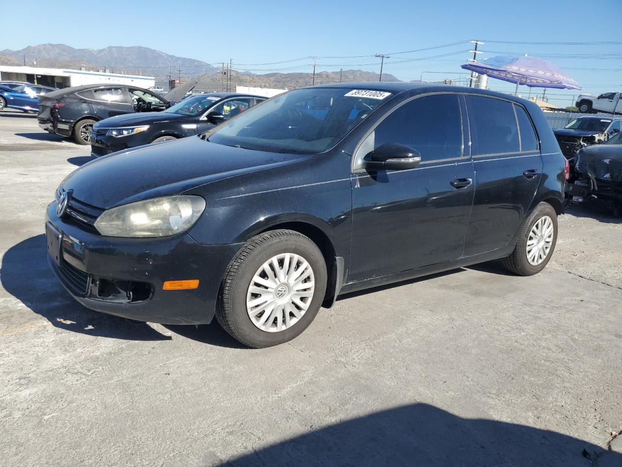 2010 Volkswagen Golf Черный vin: WVWDB7AJ9AW386251