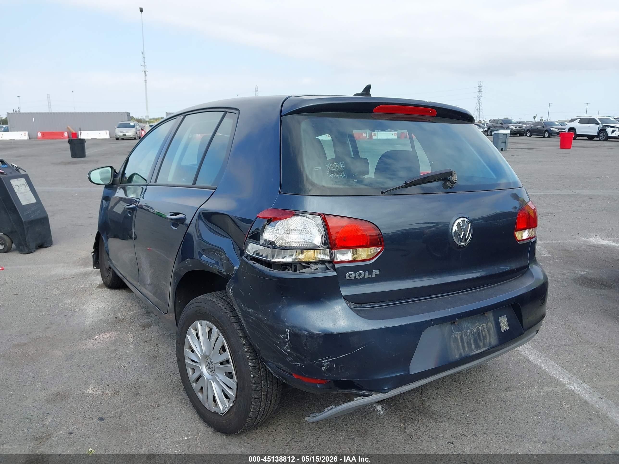2012 Volkswagen Golf 2.5l 4-door Dark Blue vin: WVWDB7AJ9CW023533
