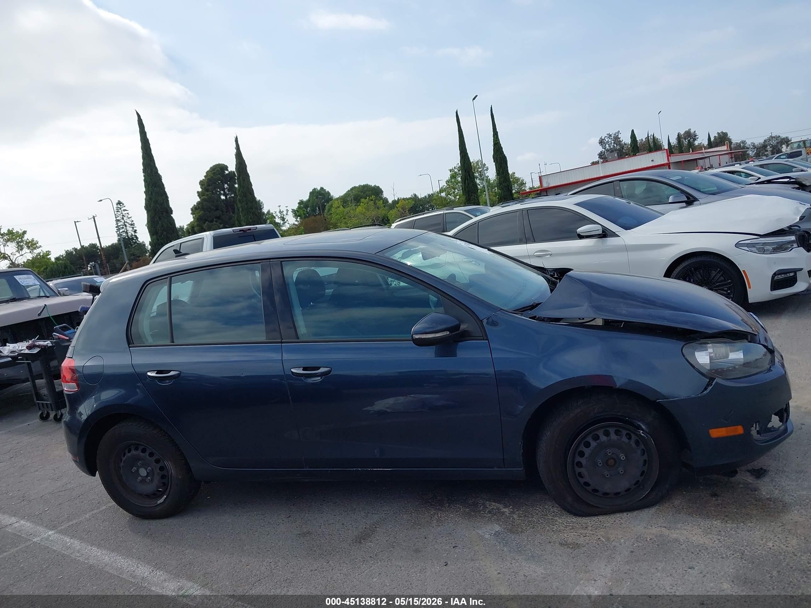 2012 Volkswagen Golf 2.5l 4-door Dark Blue vin: WVWDB7AJ9CW023533
