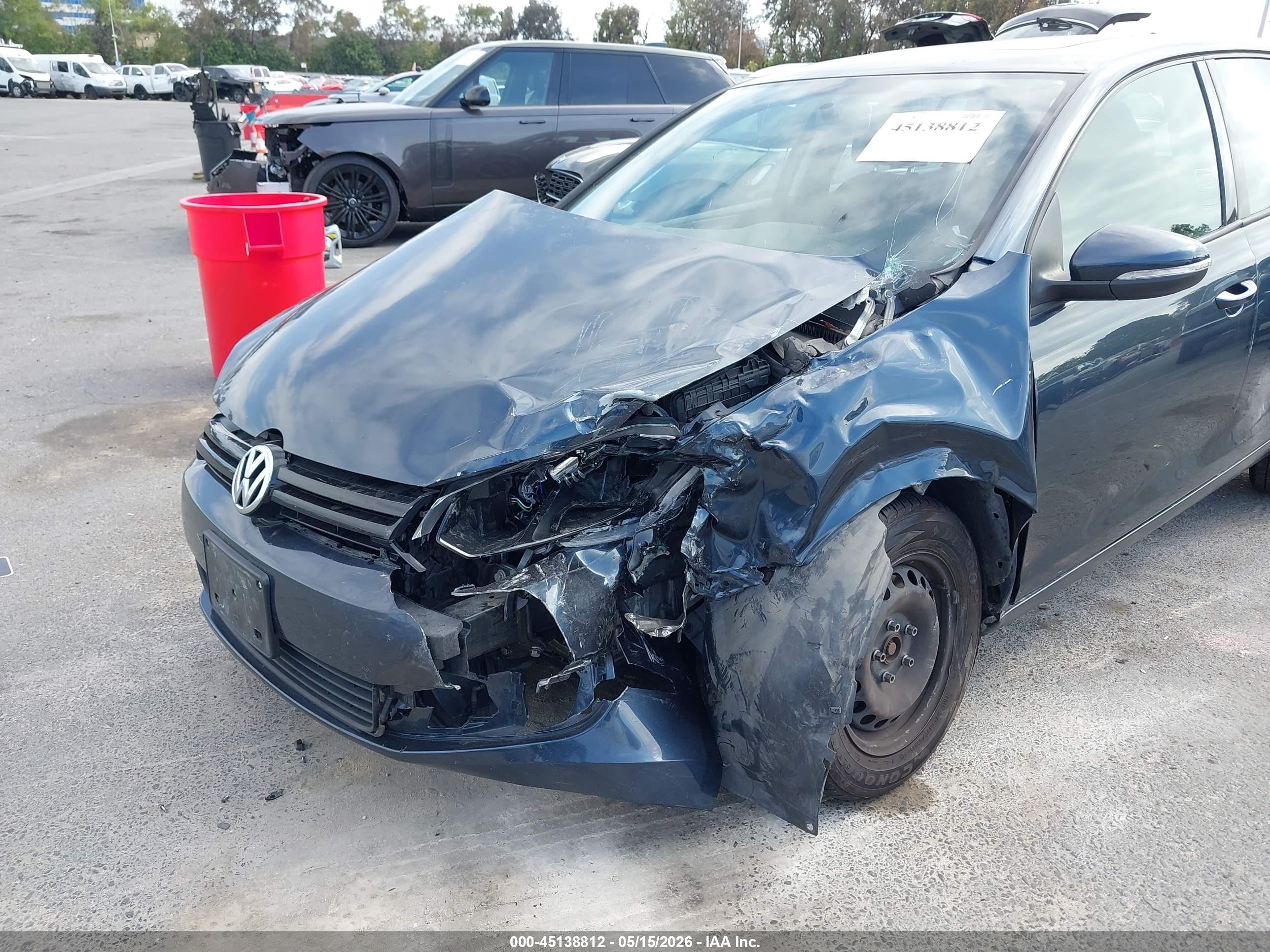 2012 Volkswagen Golf 2.5l 4-door Dark Blue vin: WVWDB7AJ9CW023533