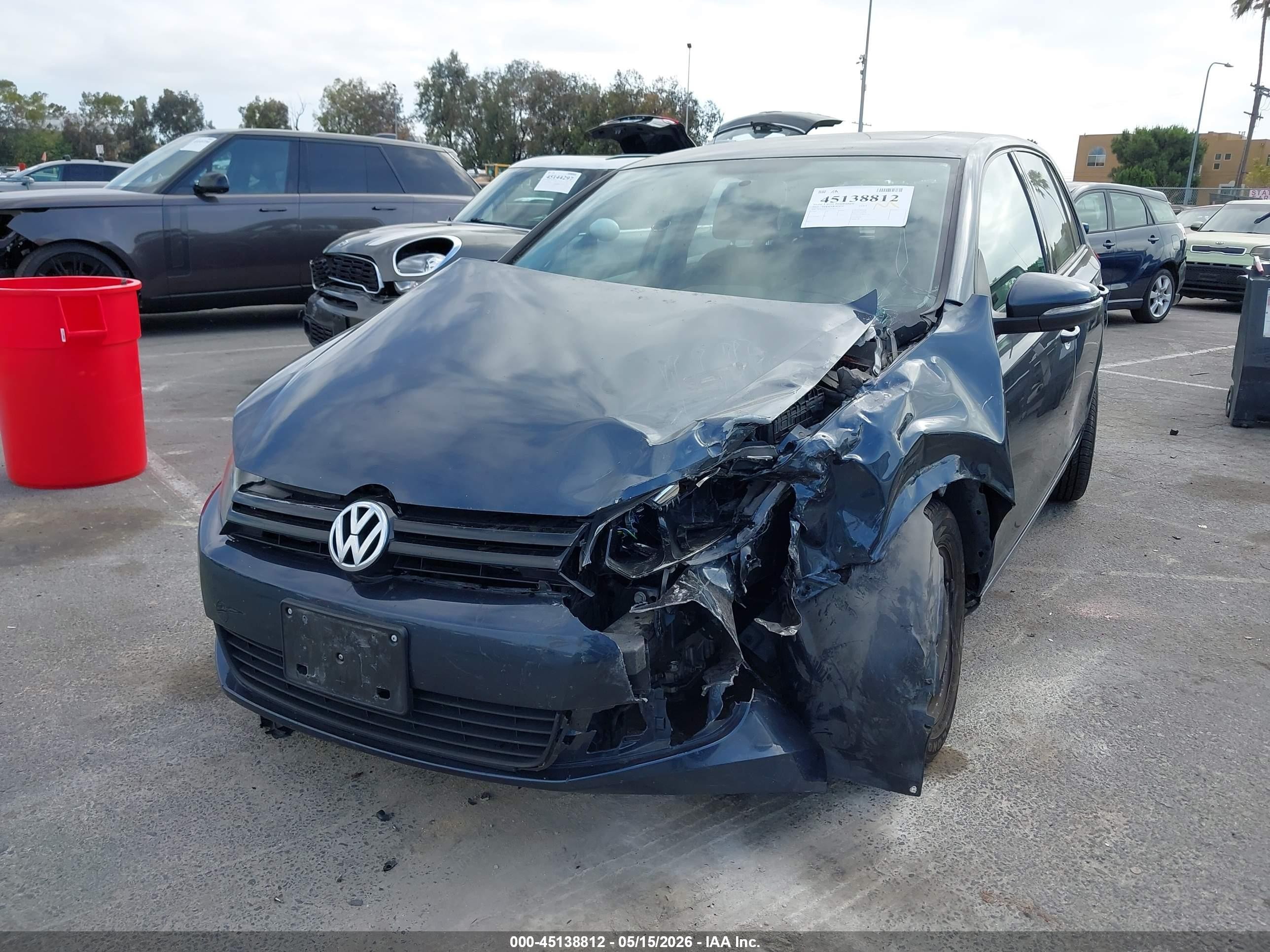 2012 Volkswagen Golf 2.5l 4-door Dark Blue vin: WVWDB7AJ9CW023533