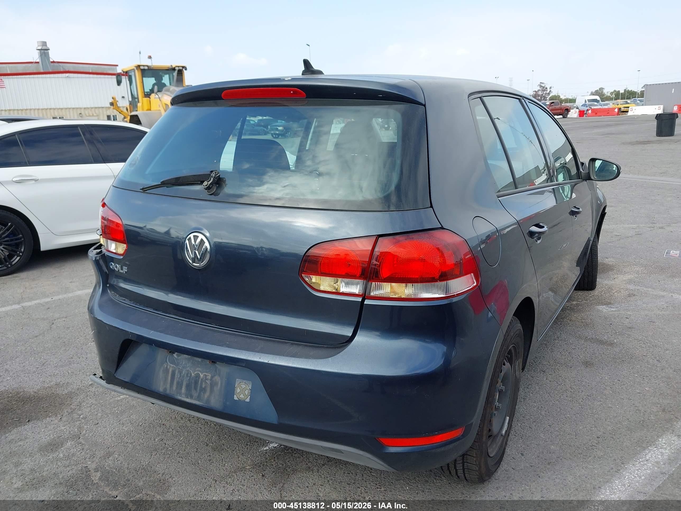 2012 Volkswagen Golf 2.5l 4-door Dark Blue vin: WVWDB7AJ9CW023533
