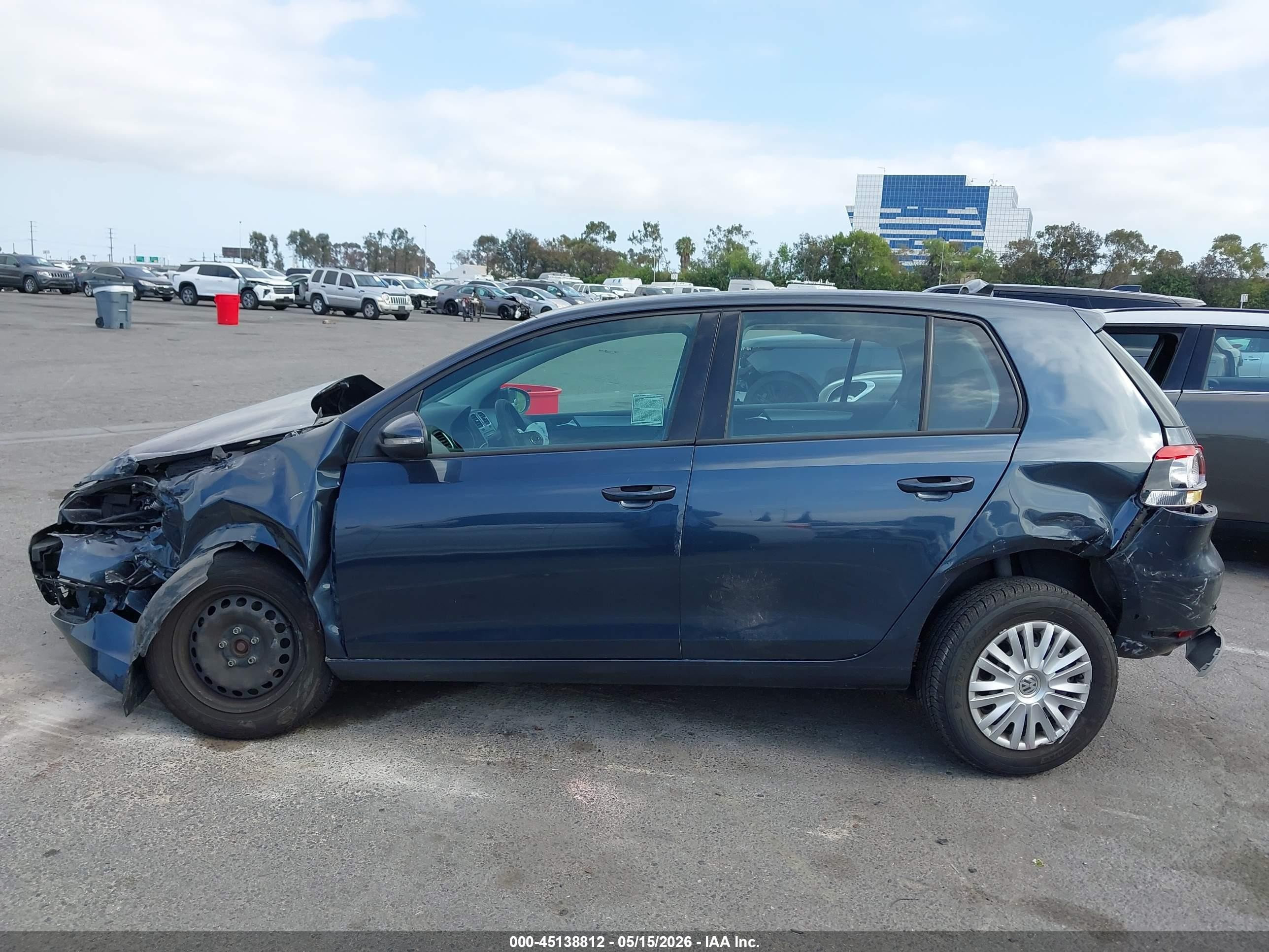 2012 Volkswagen Golf 2.5l 4-door Dark Blue vin: WVWDB7AJ9CW023533