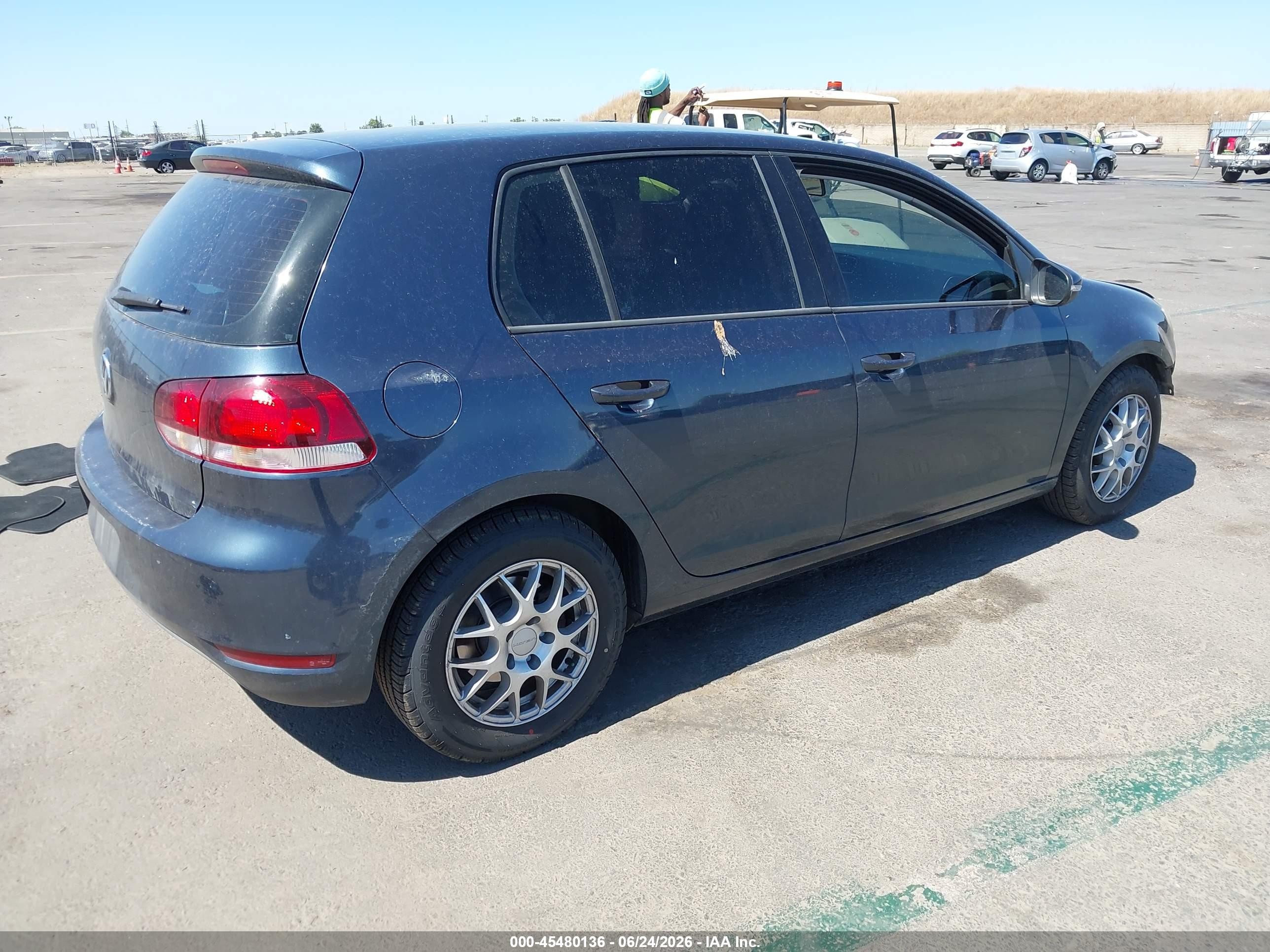 2012 Volkswagen Golf 2.5l 4-door Dark Blue vin: WVWDB7AJ9CW197165