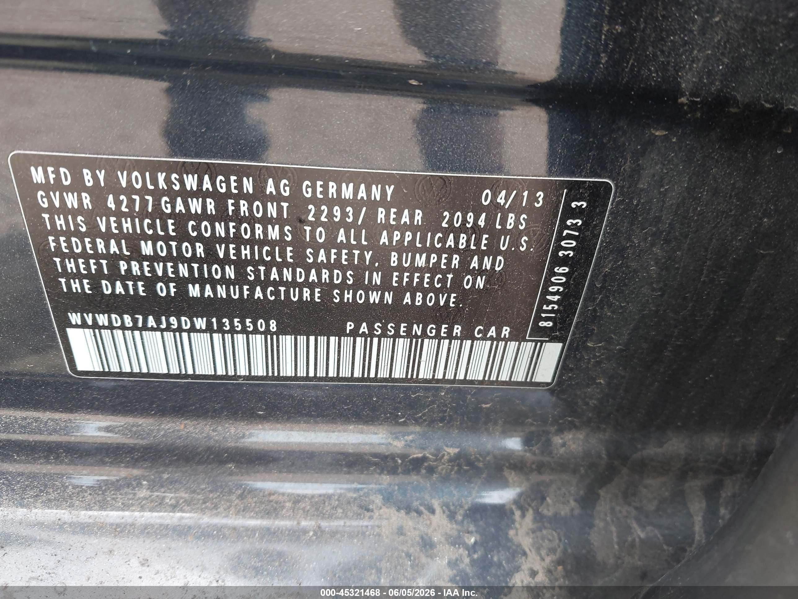 2013 Volkswagen Golf 2.5l 4-door Серый vin: WVWDB7AJ9DW135508