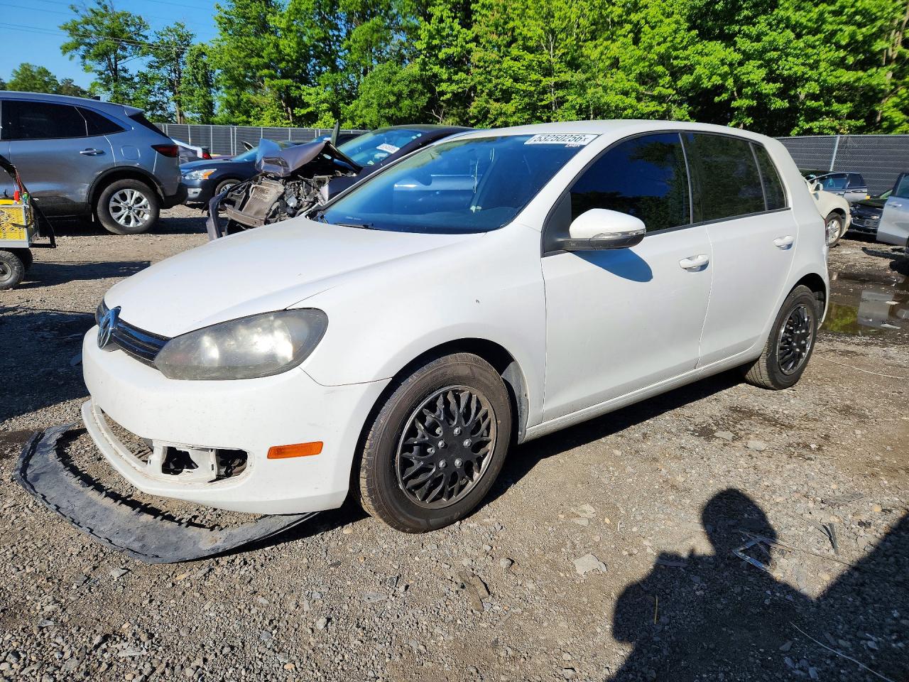 2010 Volkswagen Golf White vin: WVWDB7AJXAW251733