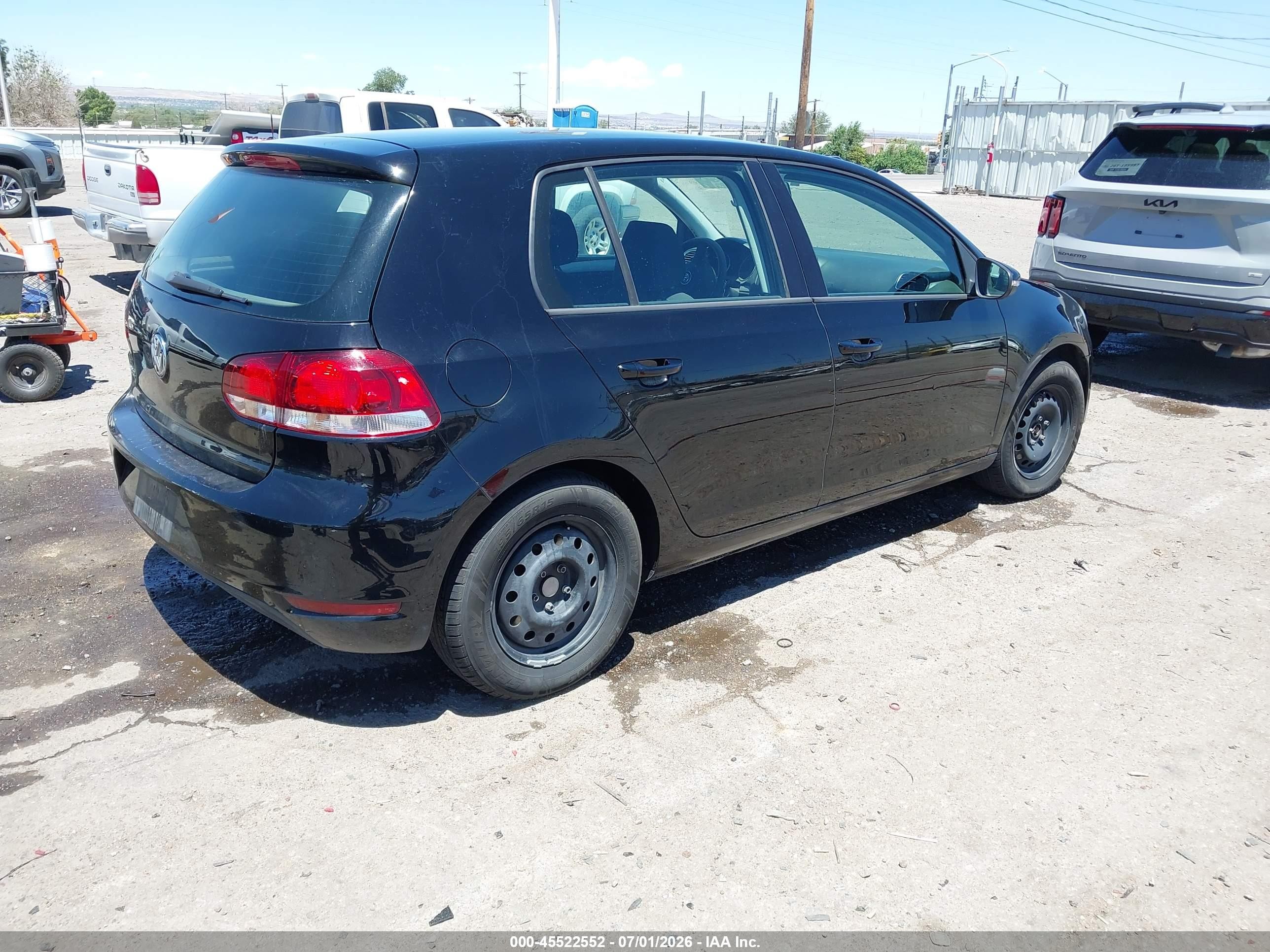 2014 Volkswagen Golf 2.5l (a6) (no Longer Orderable) Black vin: WVWDB7AJXEW010986