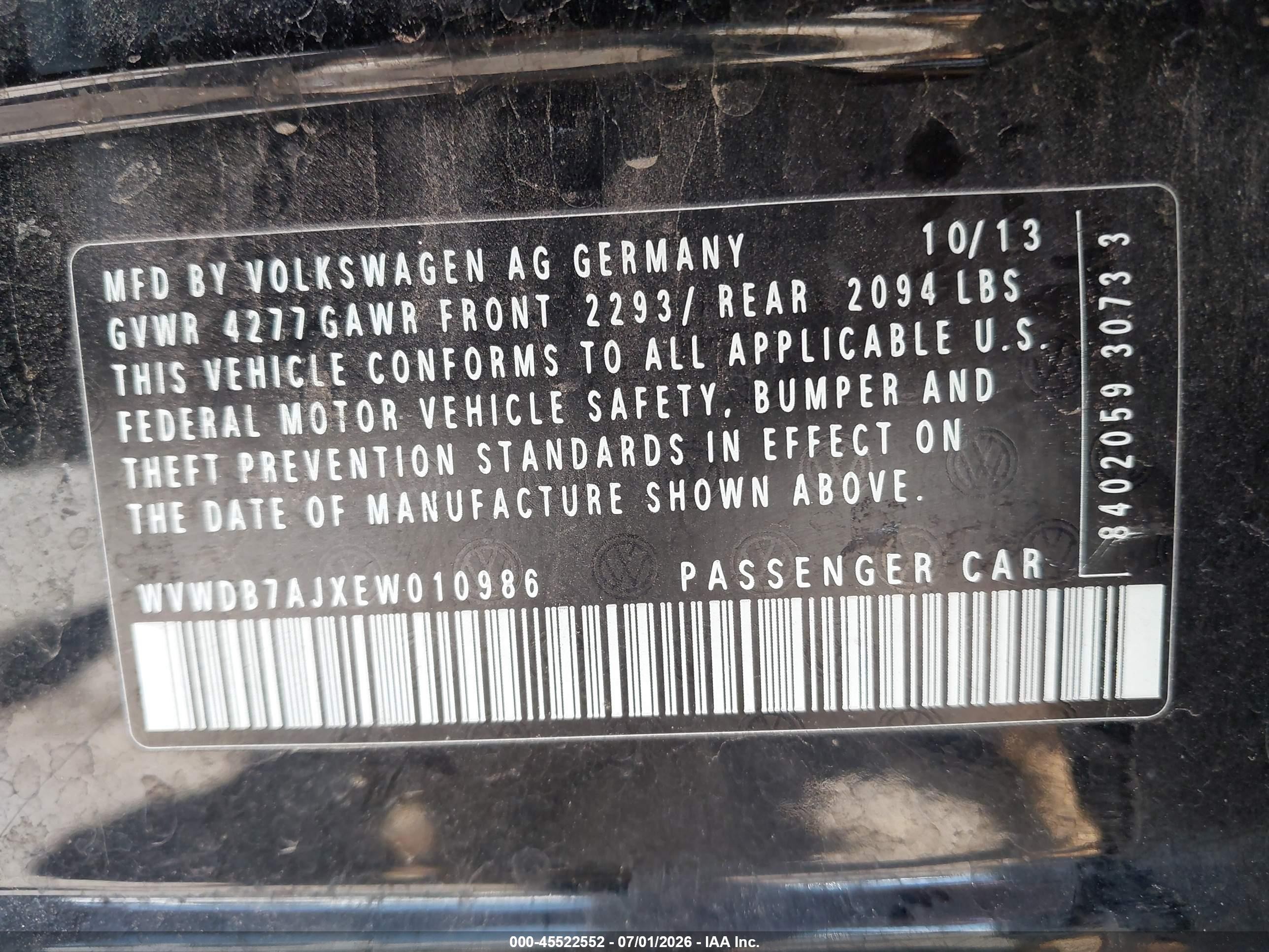 2014 Volkswagen Golf 2.5l (a6) (no Longer Orderable) Black vin: WVWDB7AJXEW010986