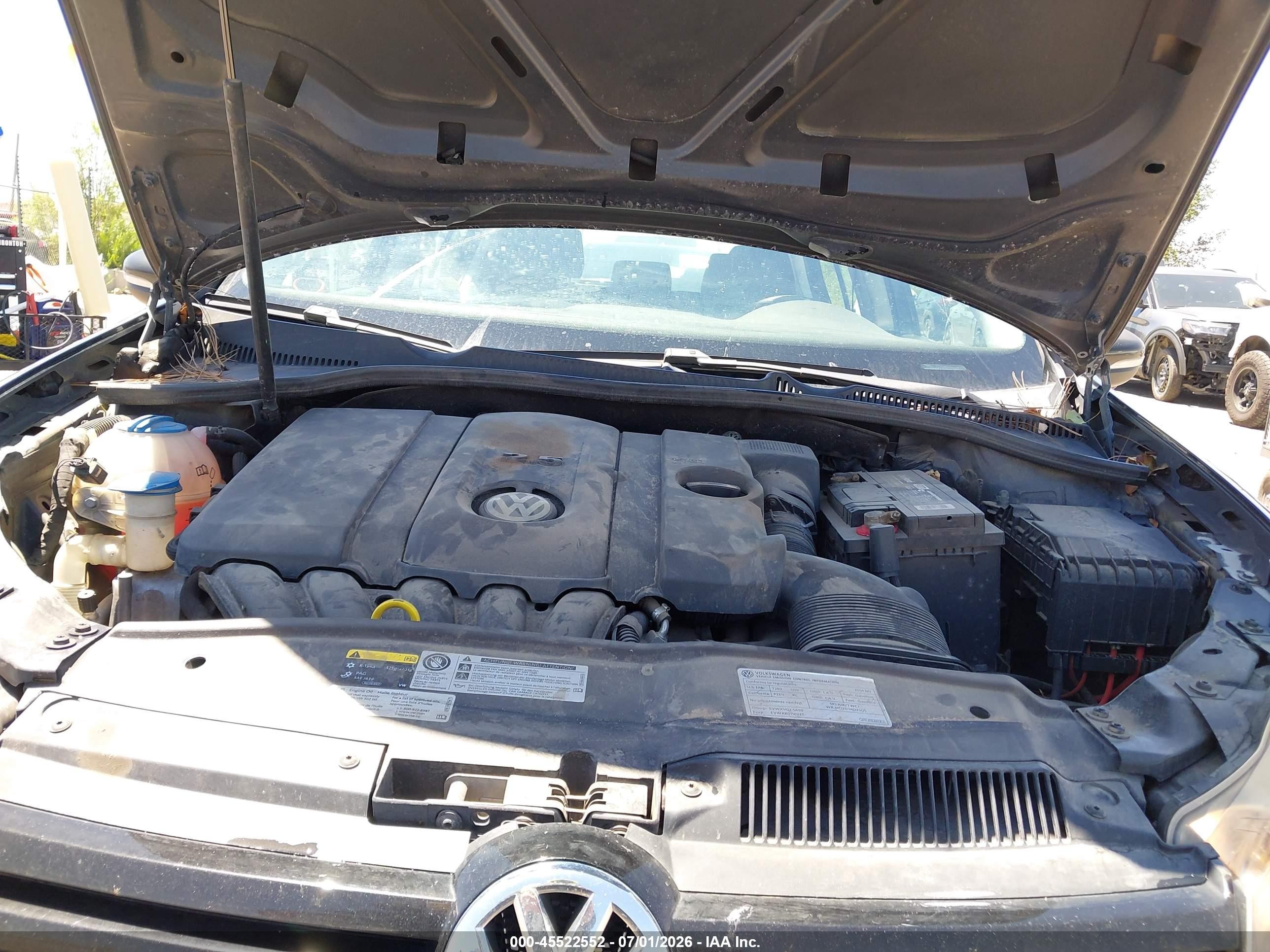 2014 Volkswagen Golf 2.5l (a6) (no Longer Orderable) Black vin: WVWDB7AJXEW010986