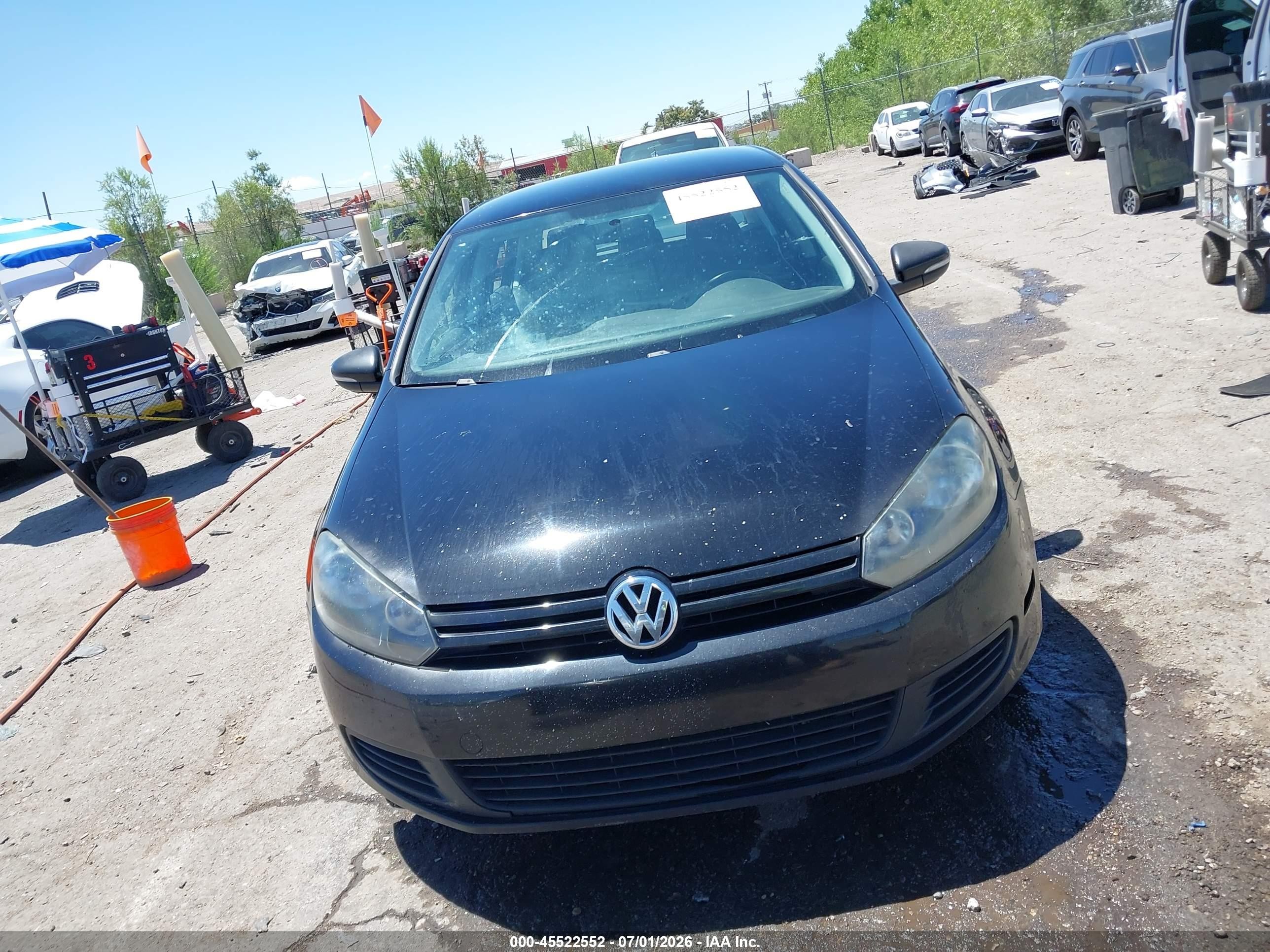 2014 Volkswagen Golf 2.5l (a6) (no Longer Orderable) Black vin: WVWDB7AJXEW010986