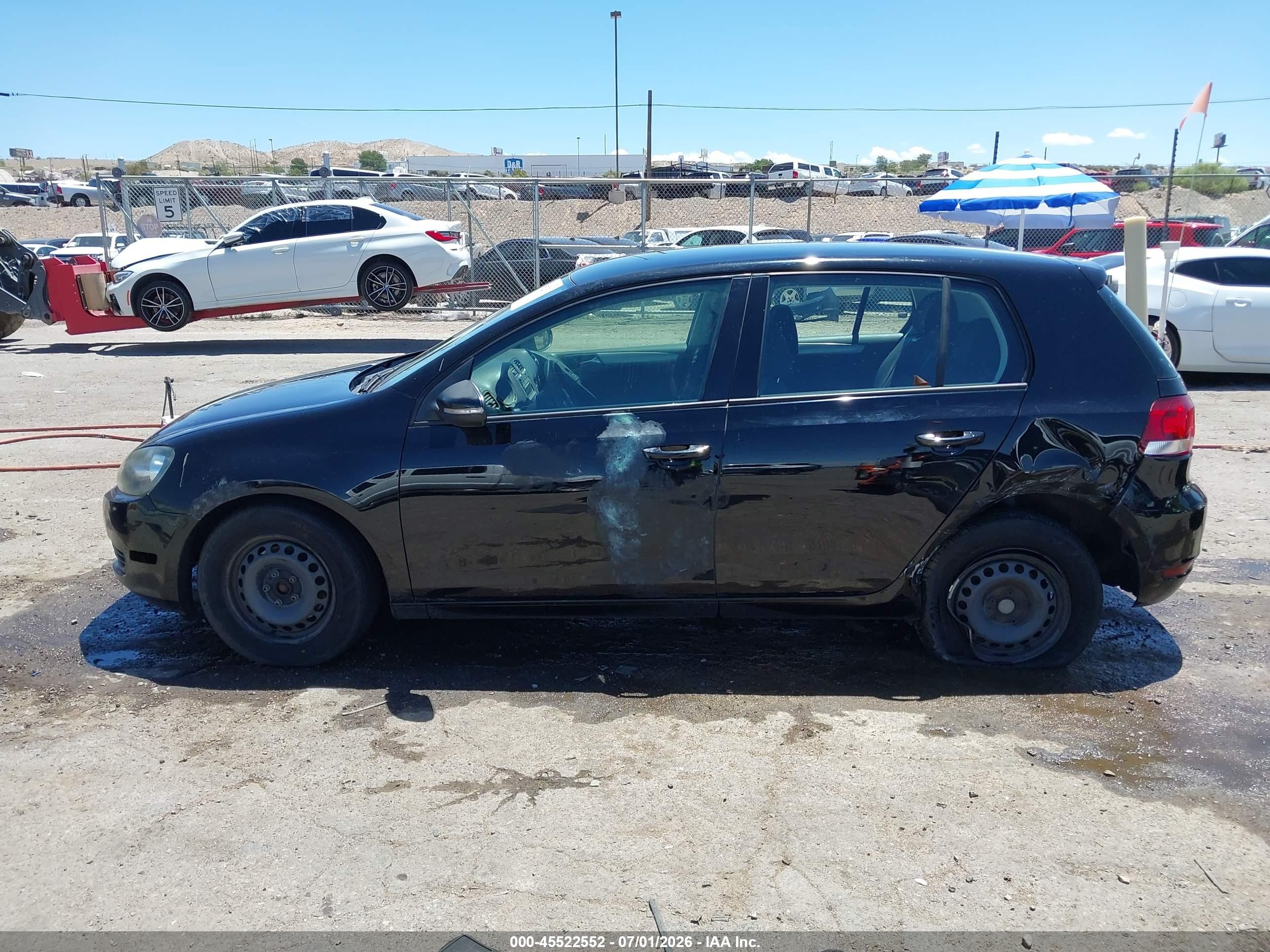 2014 Volkswagen Golf 2.5l (a6) (no Longer Orderable) Black vin: WVWDB7AJXEW010986