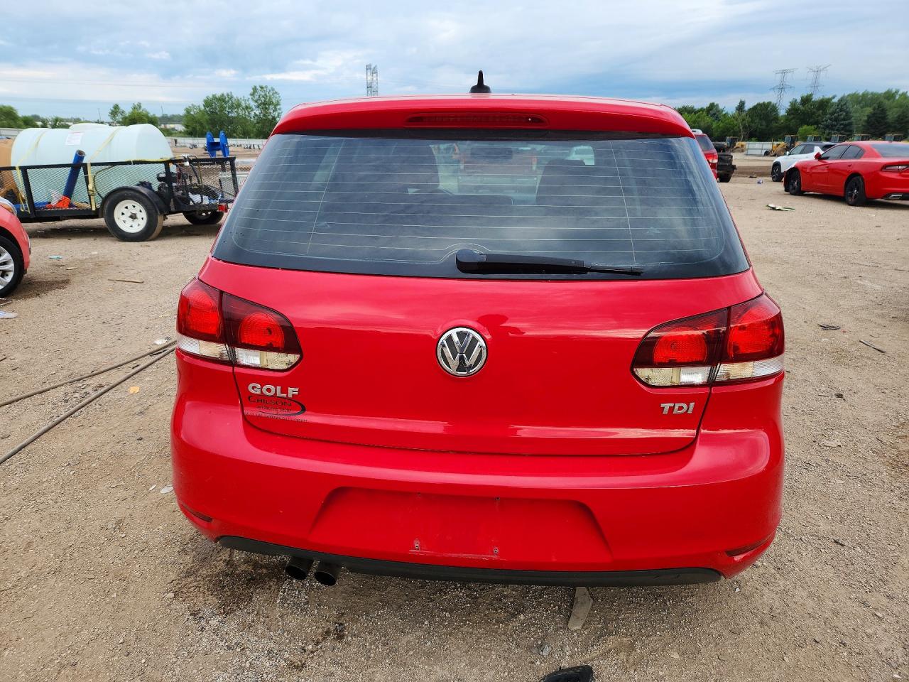 2013 Volkswagen Golf Red vin: WVWDM7AJ0DW106490