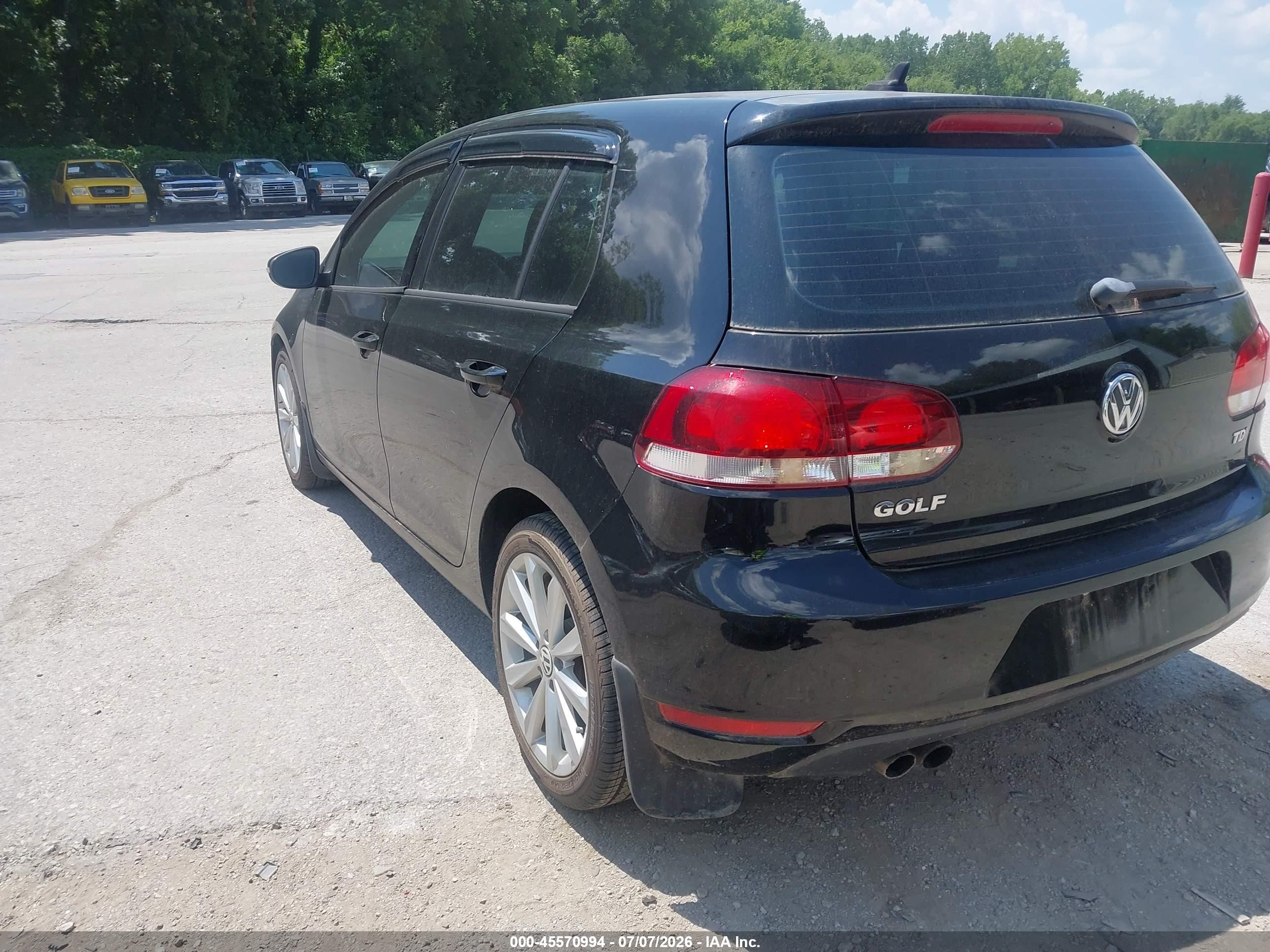 2014 Volkswagen Golf 2.0l Tdi Black vin: WVWDM7AJ0EW003197