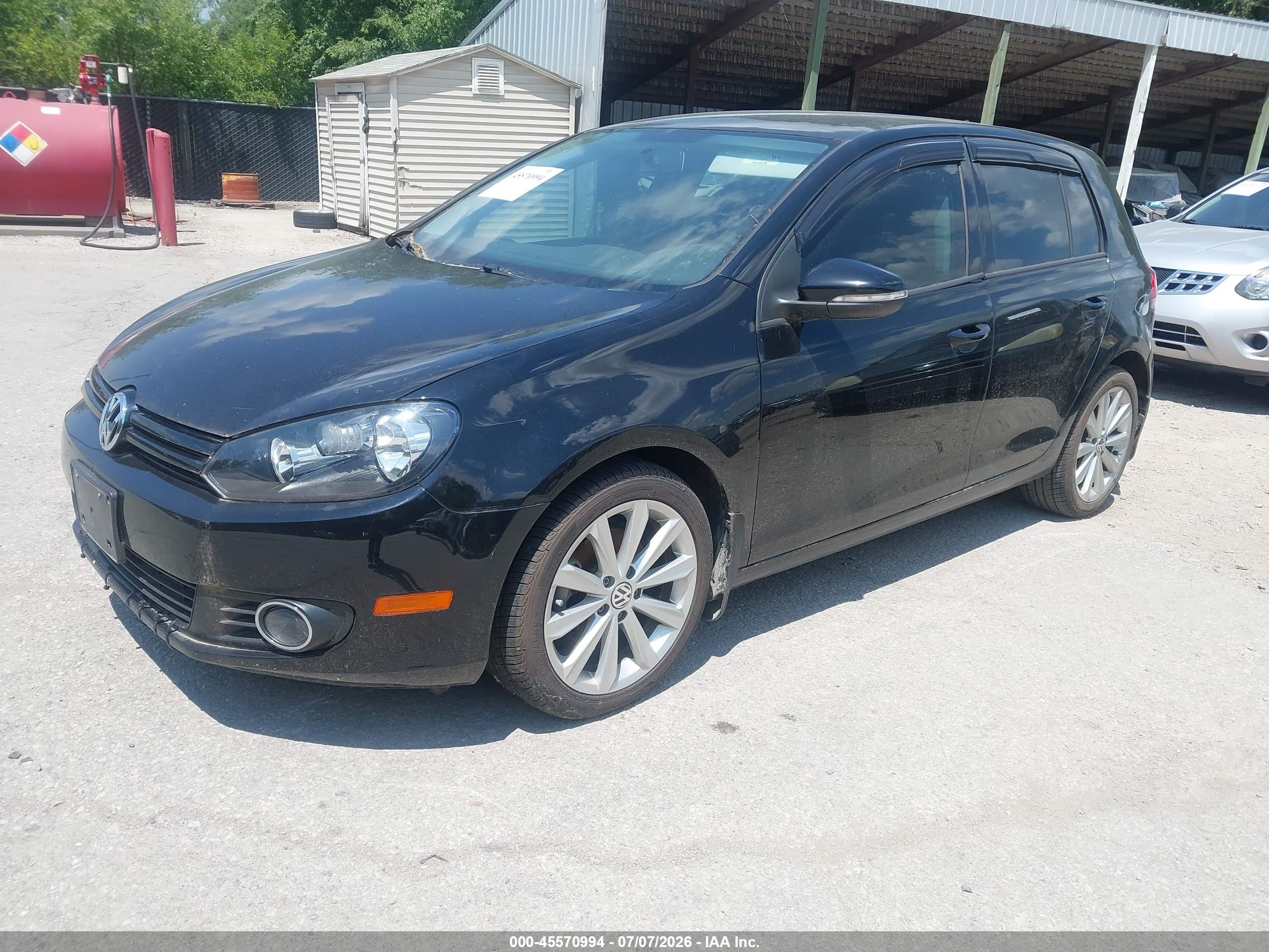 2014 Volkswagen Golf 2.0l Tdi Black vin: WVWDM7AJ0EW003197