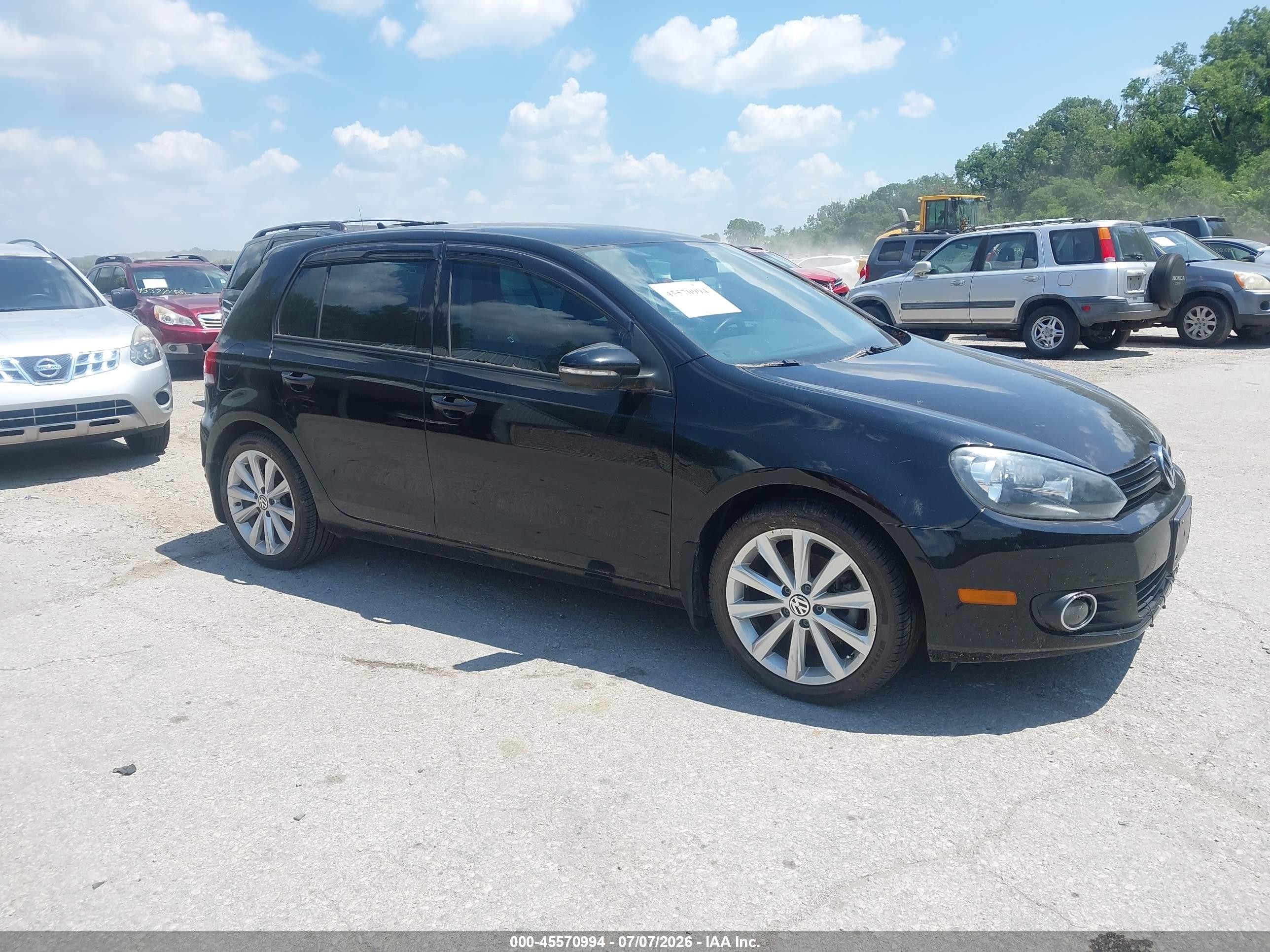 2014 Volkswagen Golf 2.0l Tdi Black vin: WVWDM7AJ0EW003197
