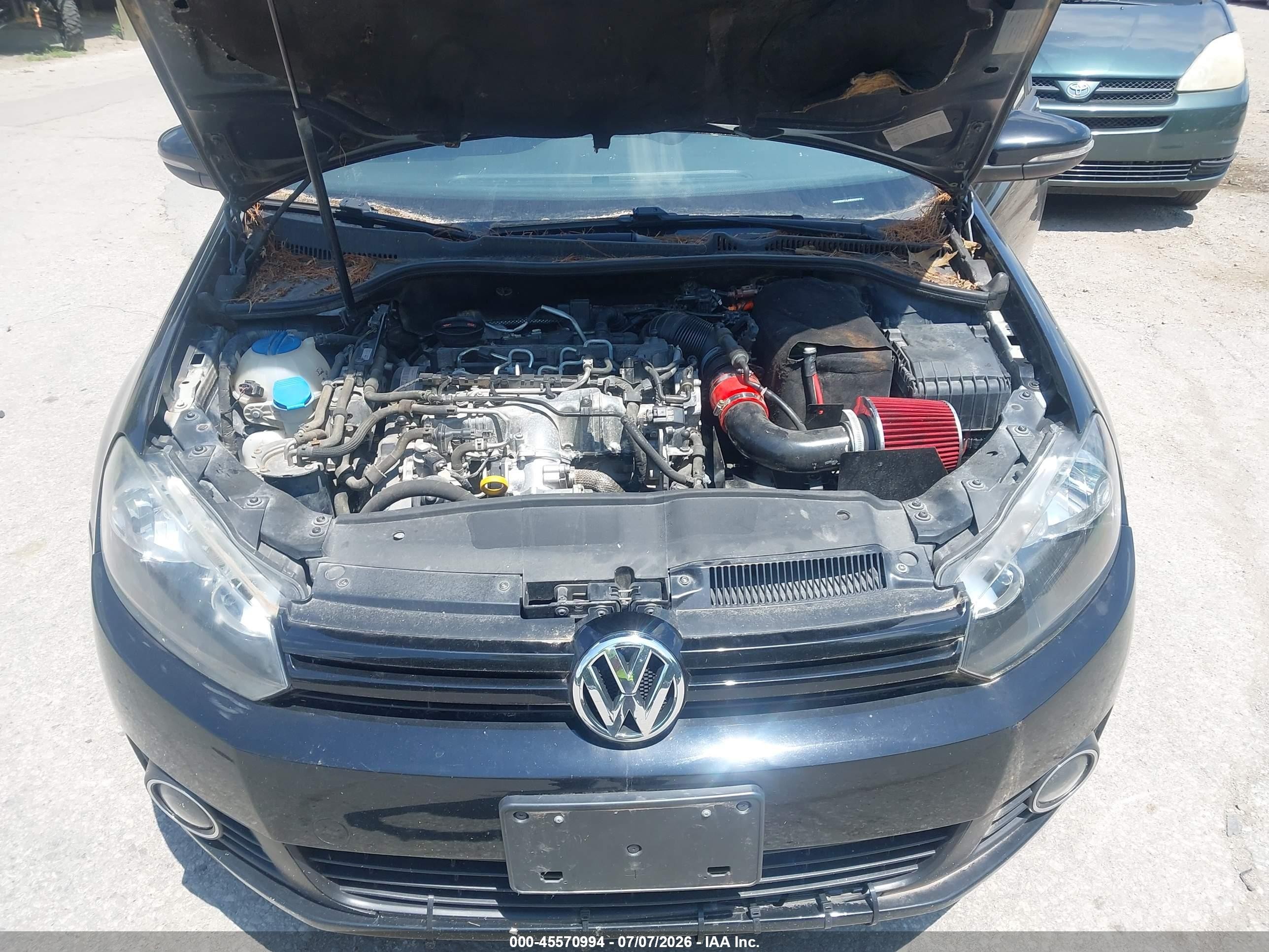 2014 Volkswagen Golf 2.0l Tdi Black vin: WVWDM7AJ0EW003197