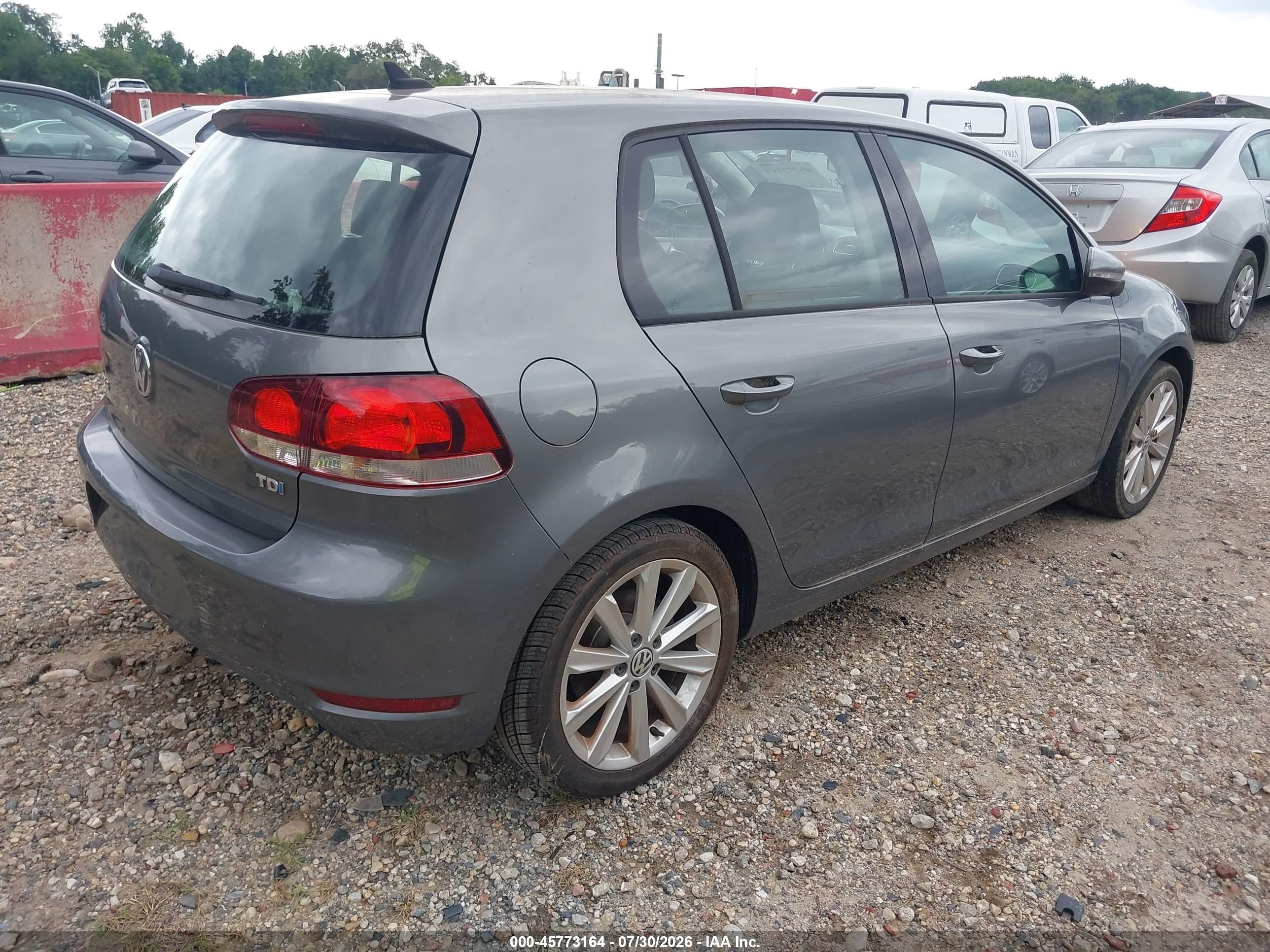 2014 Volkswagen Golf 2.0l Tdi Gray vin: WVWDM7AJ0EW011400