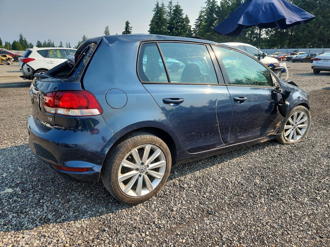 2012 Volkswagen Golf Blue vin: WVWDM7AJ1CW321889