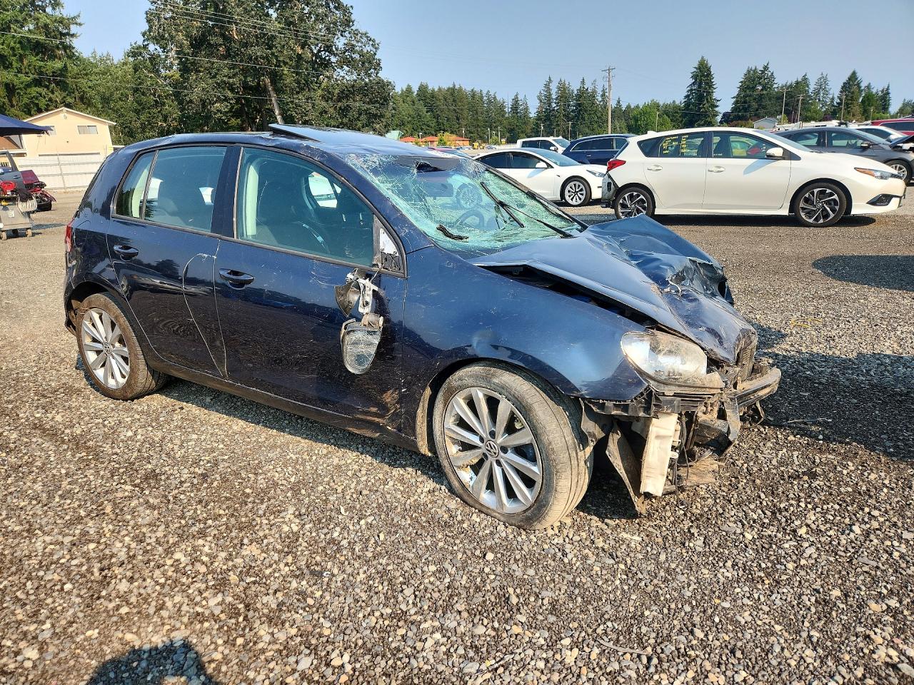2012 Volkswagen Golf Blue vin: WVWDM7AJ1CW321889