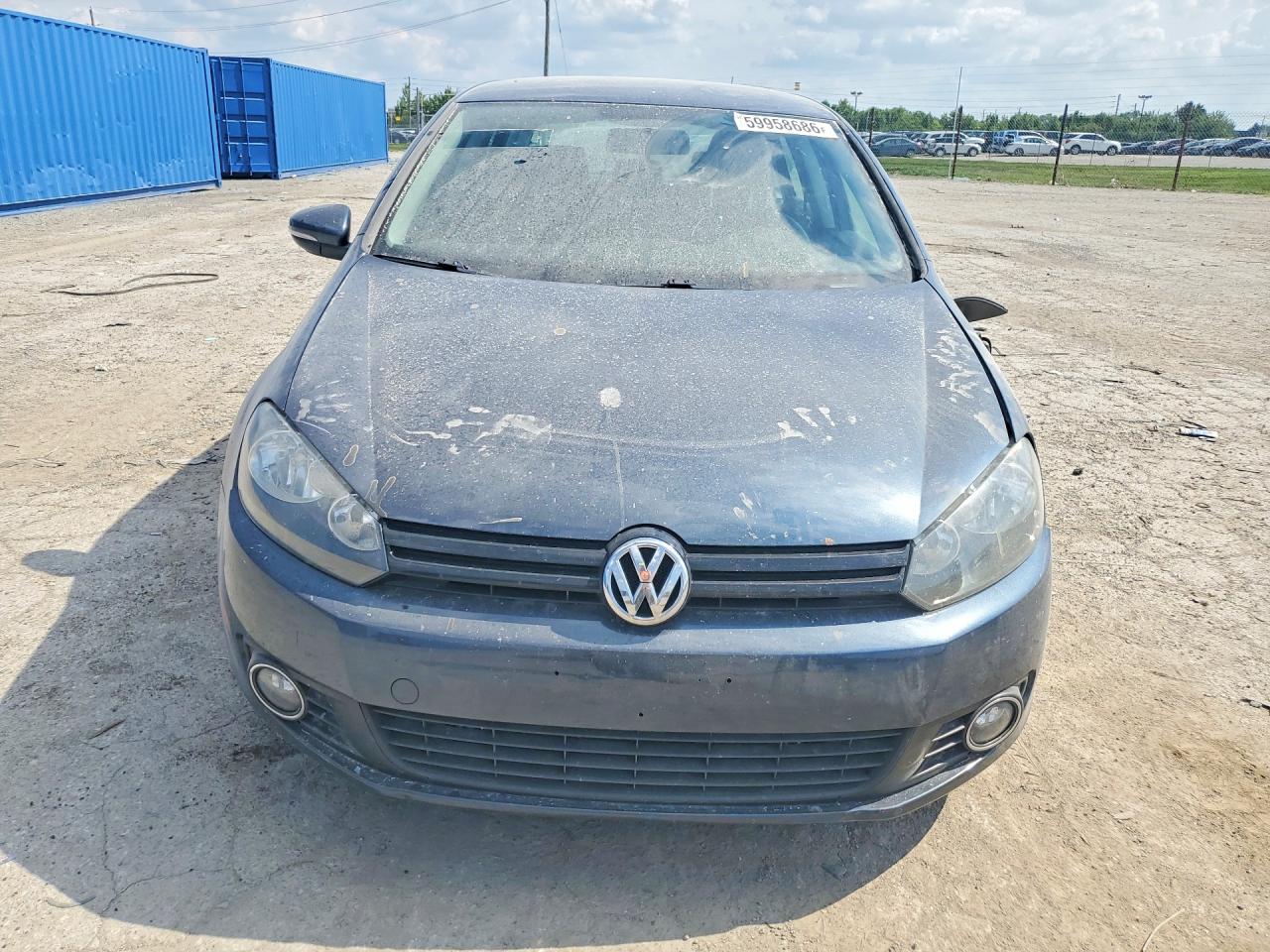 2014 Volkswagen Golf Blue vin: WVWDM7AJ1EW007307