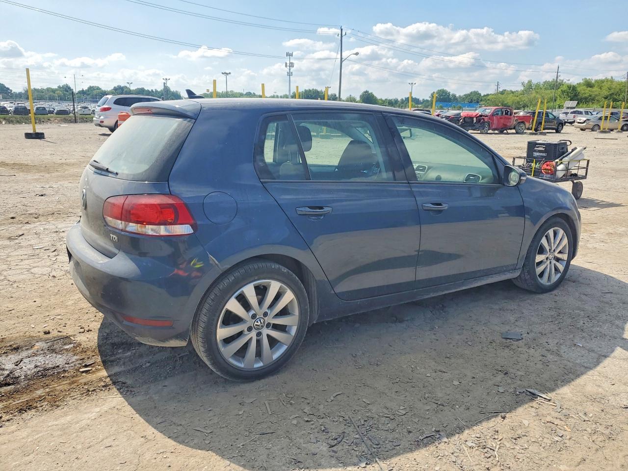 2014 Volkswagen Golf Blue vin: WVWDM7AJ1EW007307