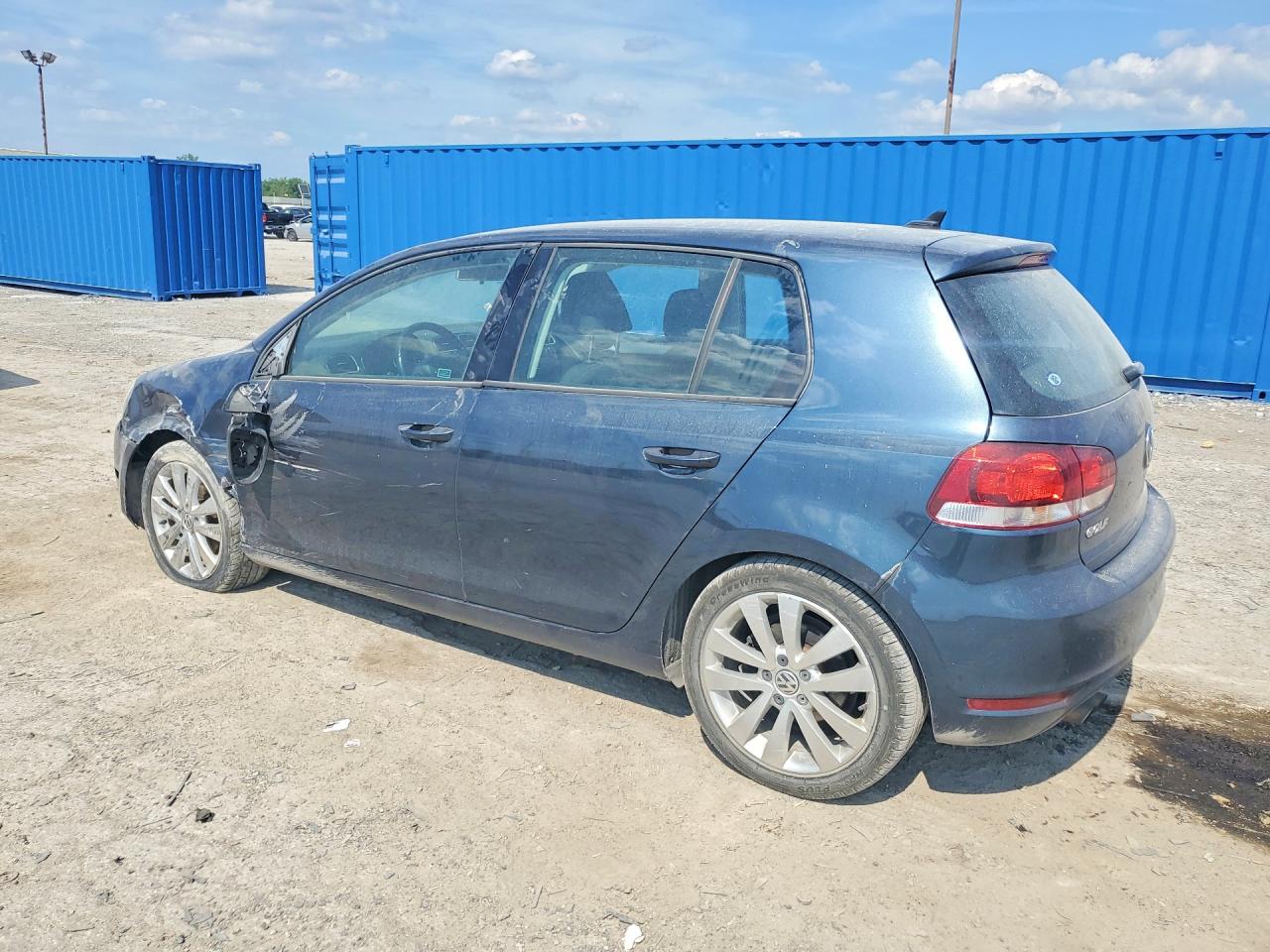 2014 Volkswagen Golf Blue vin: WVWDM7AJ1EW007307