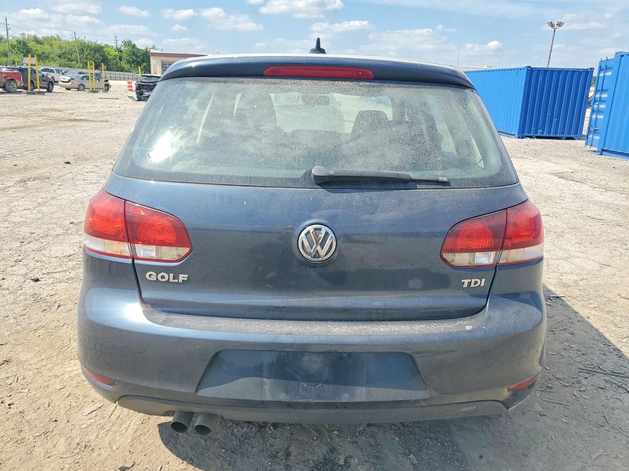 2014 Volkswagen Golf Blue vin: WVWDM7AJ1EW007307