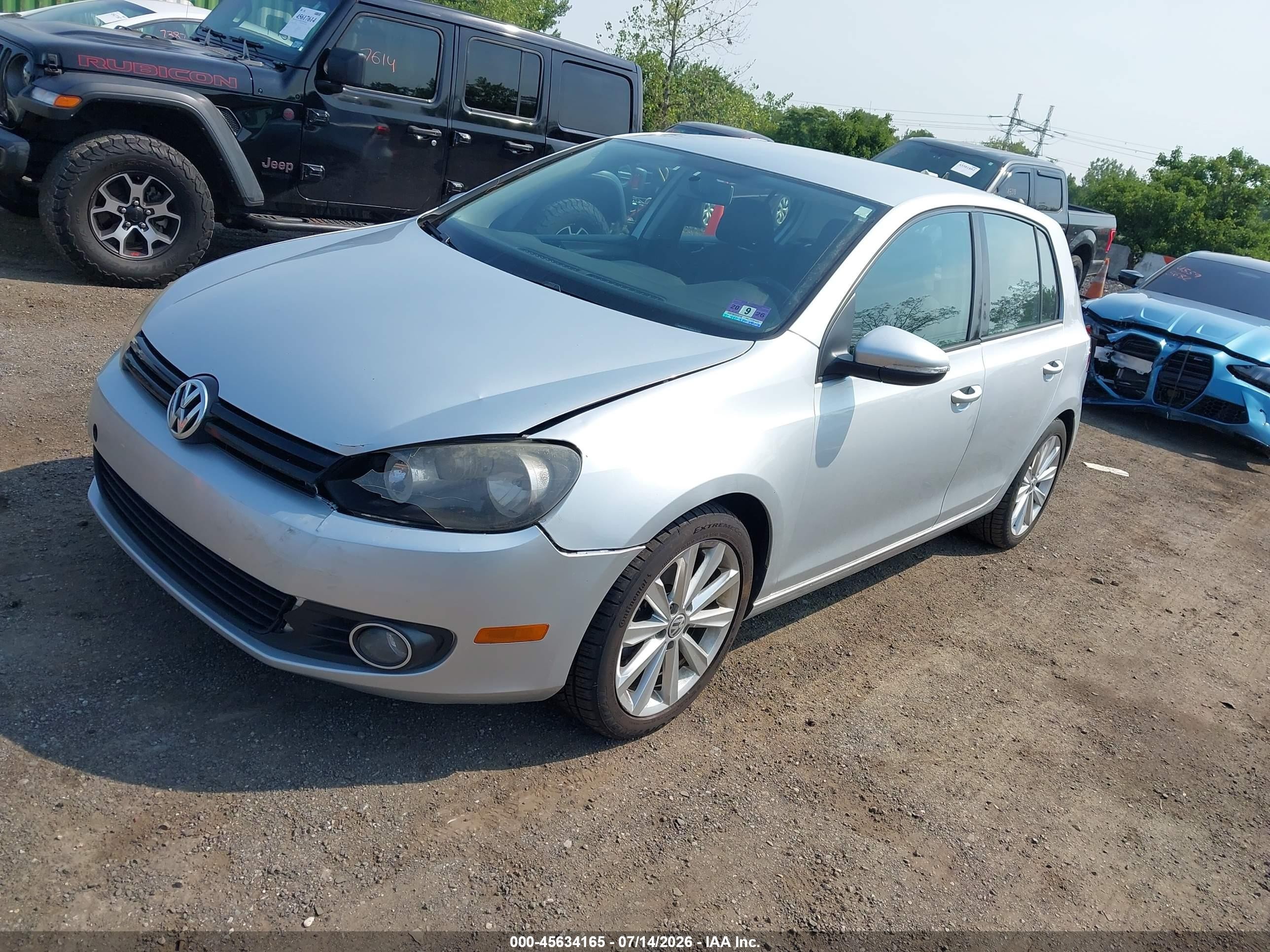 2012 Volkswagen Golf Tdi 4-door Silver vin: WVWDM7AJ2CW101225